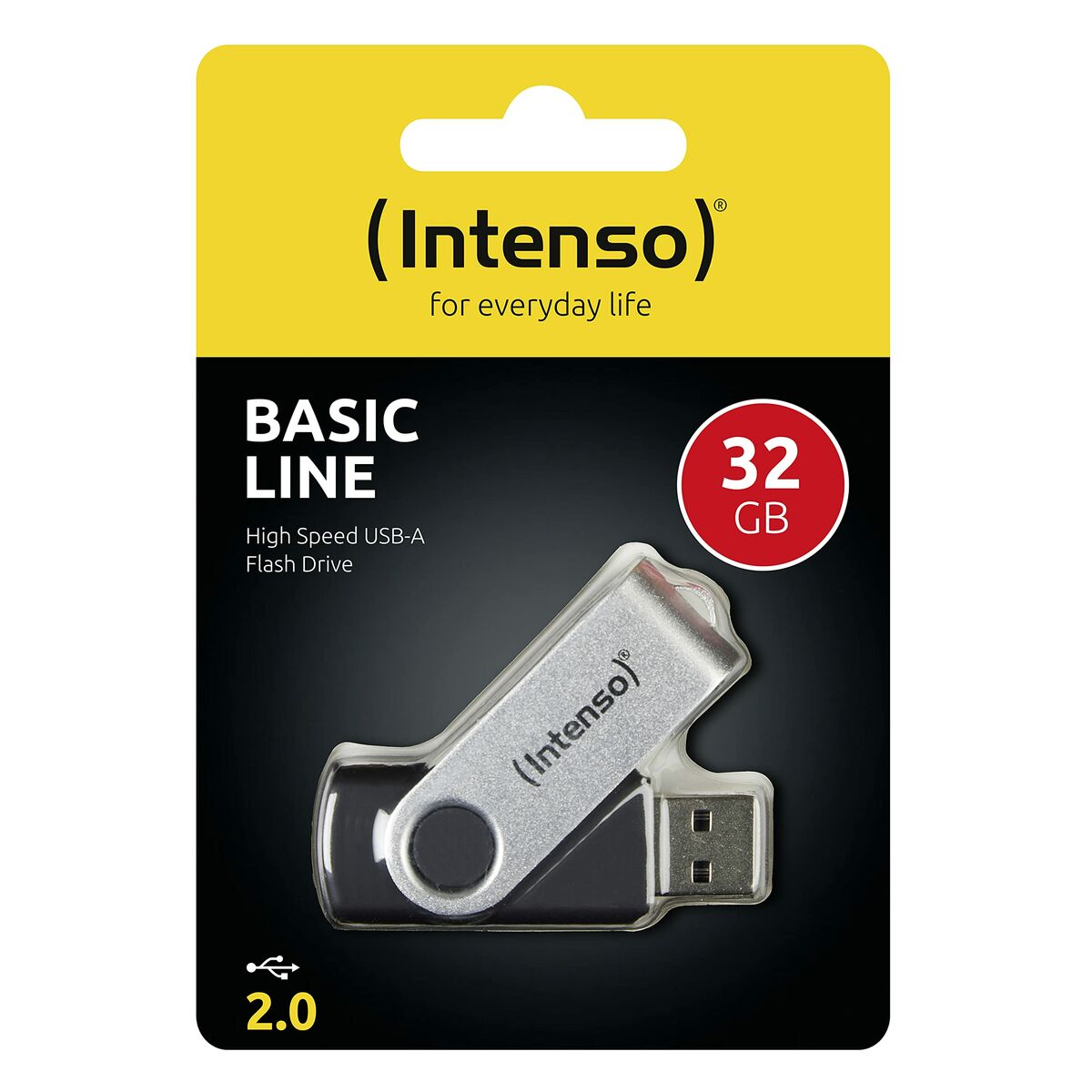 Memória USB INTENSO Basic Line Preto 32