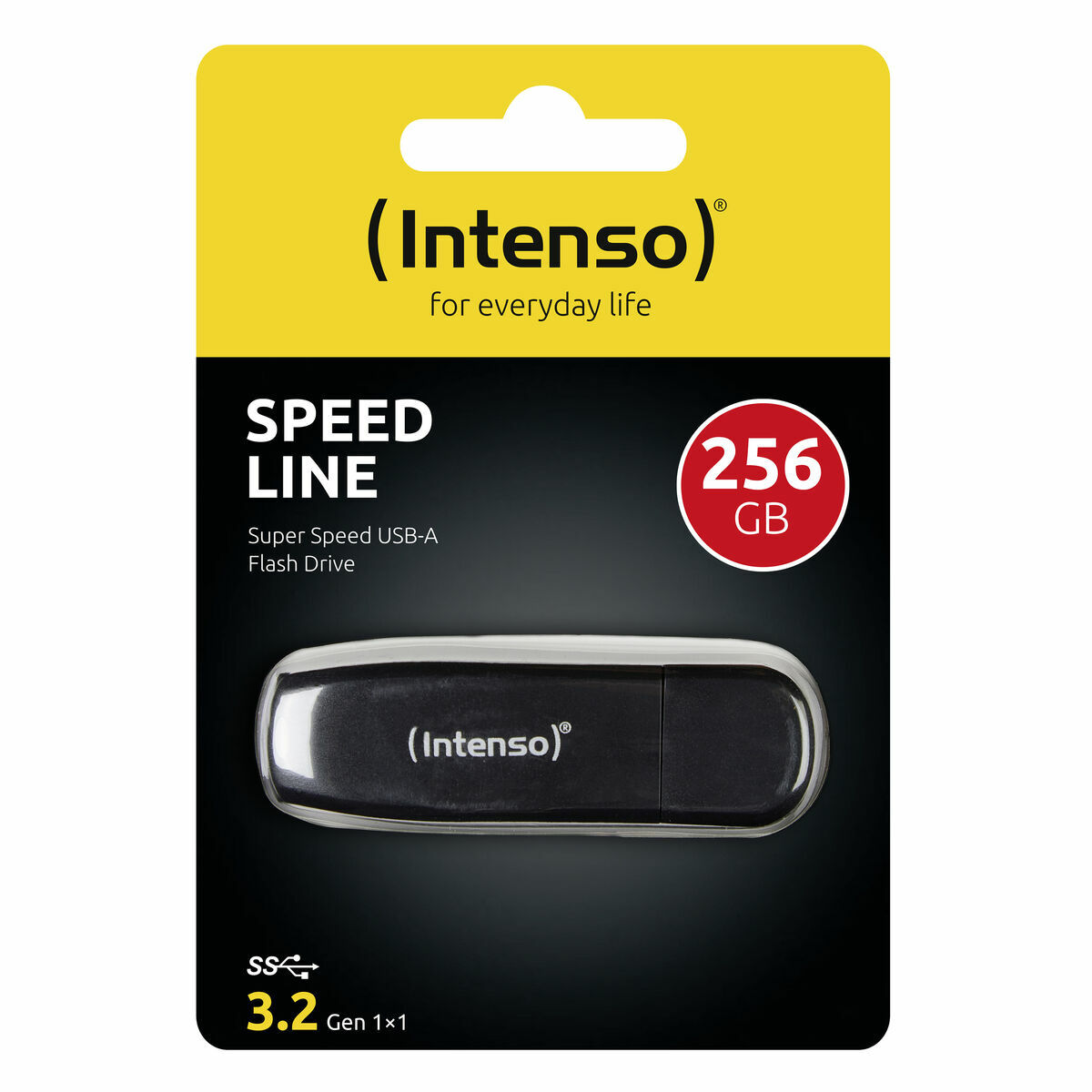 Memória USB INTENSO Speed Line Preto 256