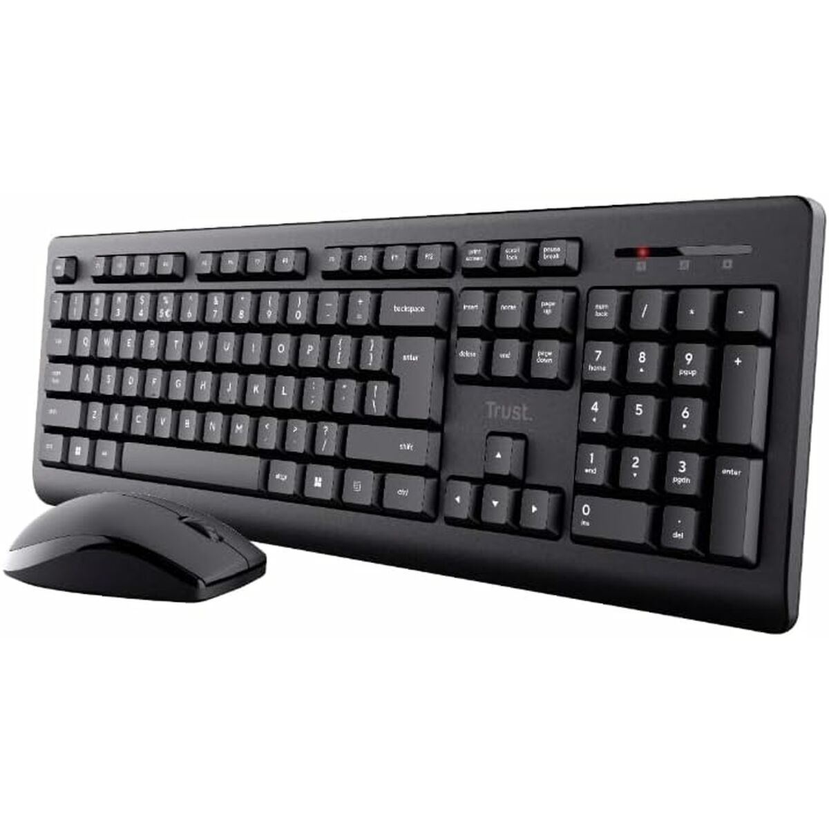 Teclado e Rato Trust 25433 PRIMO Preto Qwerty espanhol