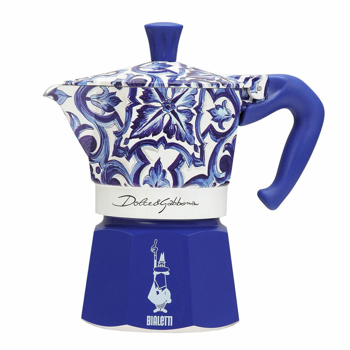 Cafeteira Italiana Bialetti MOKA D&G Azul Alumínio 3 Kopjes