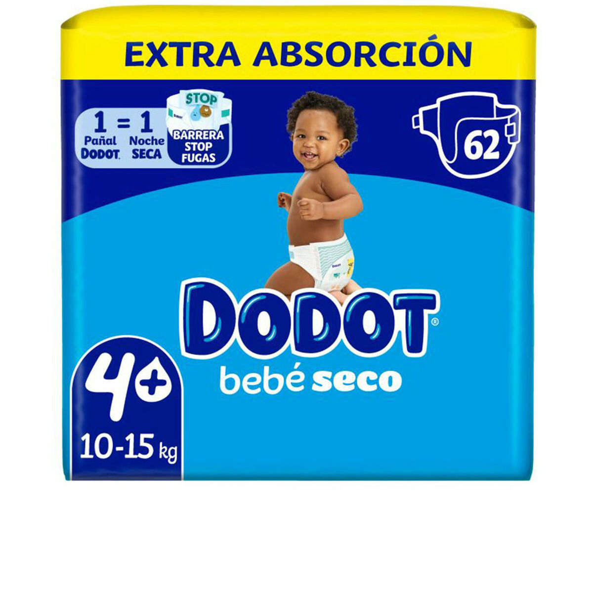 Fraldas descartáveis Dodot Etapas Extra 4 10-15 kg (62 Unidades)