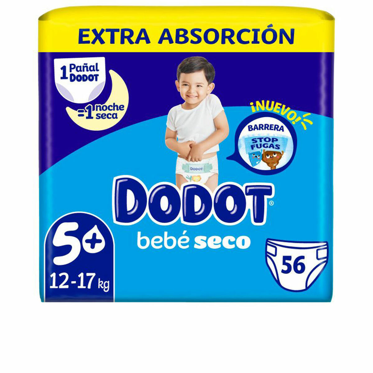 Fraldas descartáveis Dodot Etapas Extra 5 12-17 kg (56 Unidades)