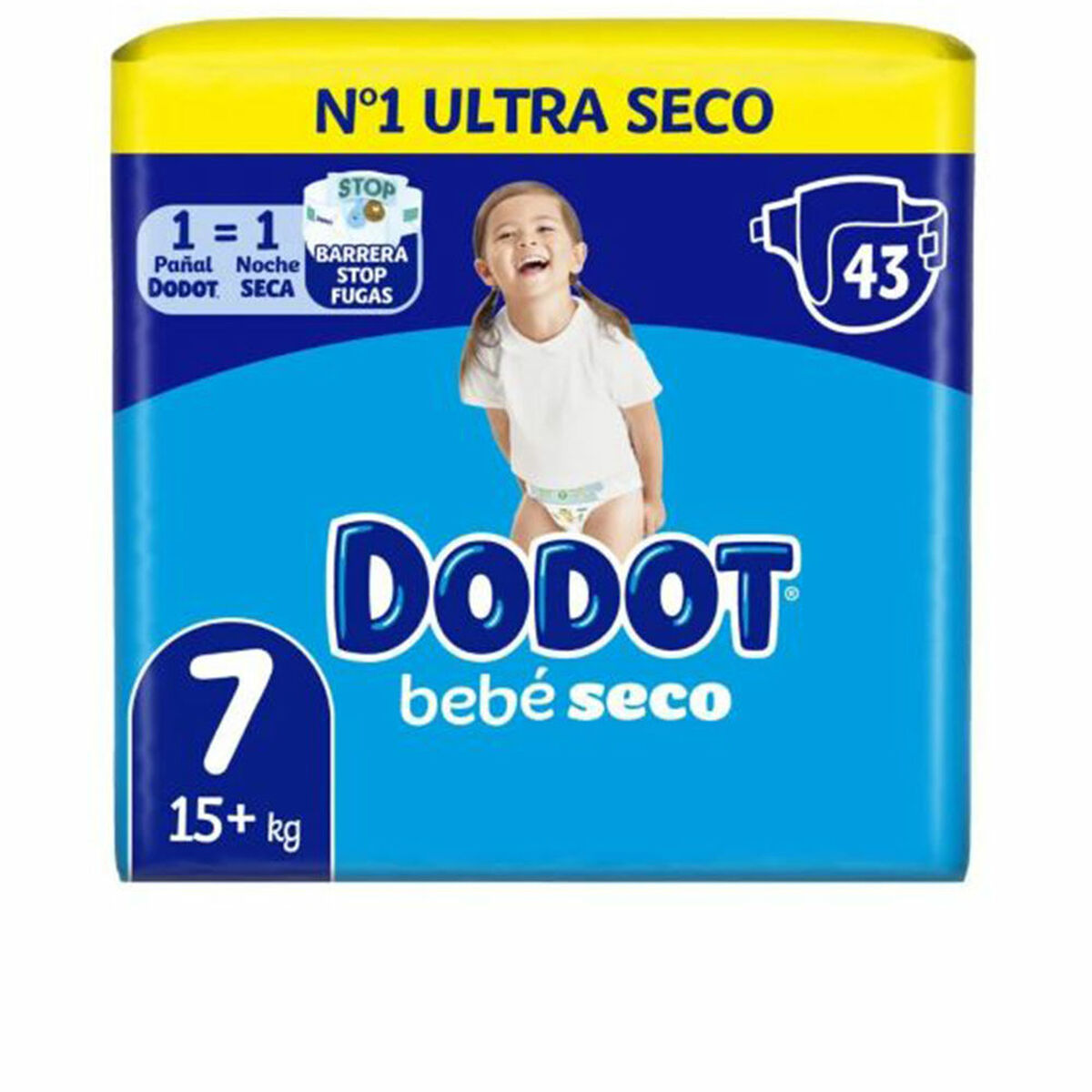 Fraldas descartáveis Dodot Etapas 7 (43 Unidades)