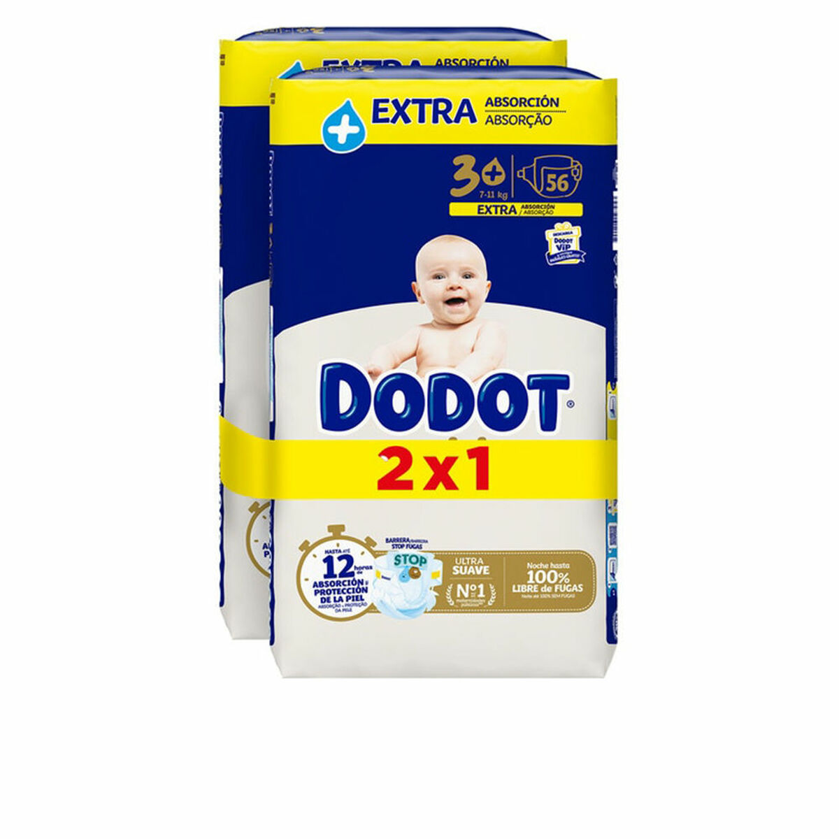 Fraldas descartáveis Dodot Sensitive Extra 3 6-10 kg (112 Unidades)