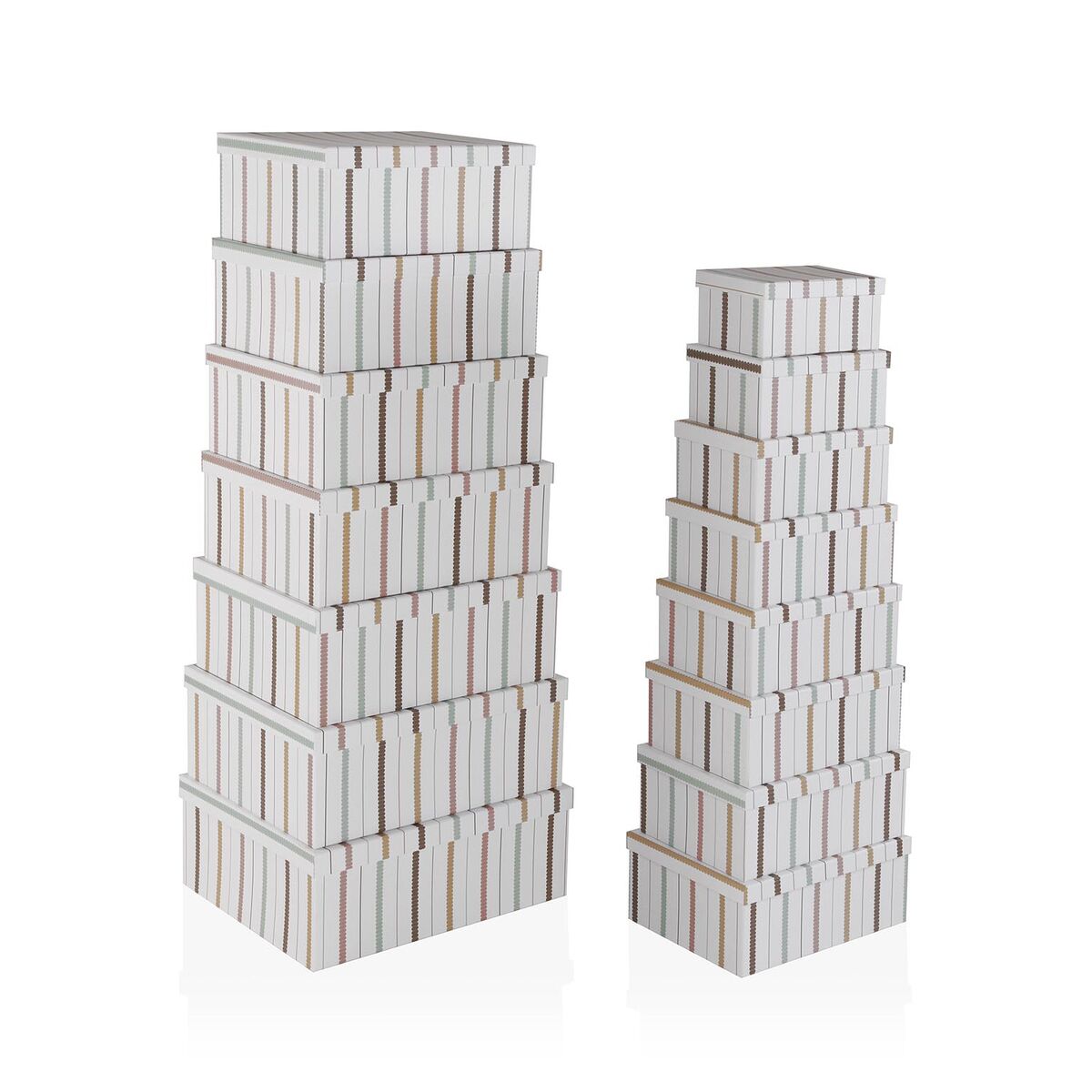 Conjunto de Caixas de Organização Empilháveis Versa Flint Cartão 15 Peças