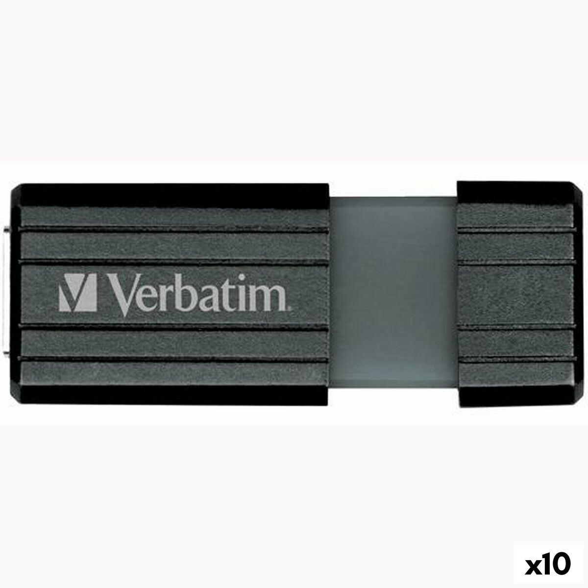 Memória USB Verbatim STORE'N'GO PINSTRIPE Preto 128 GB (10 Unidades)