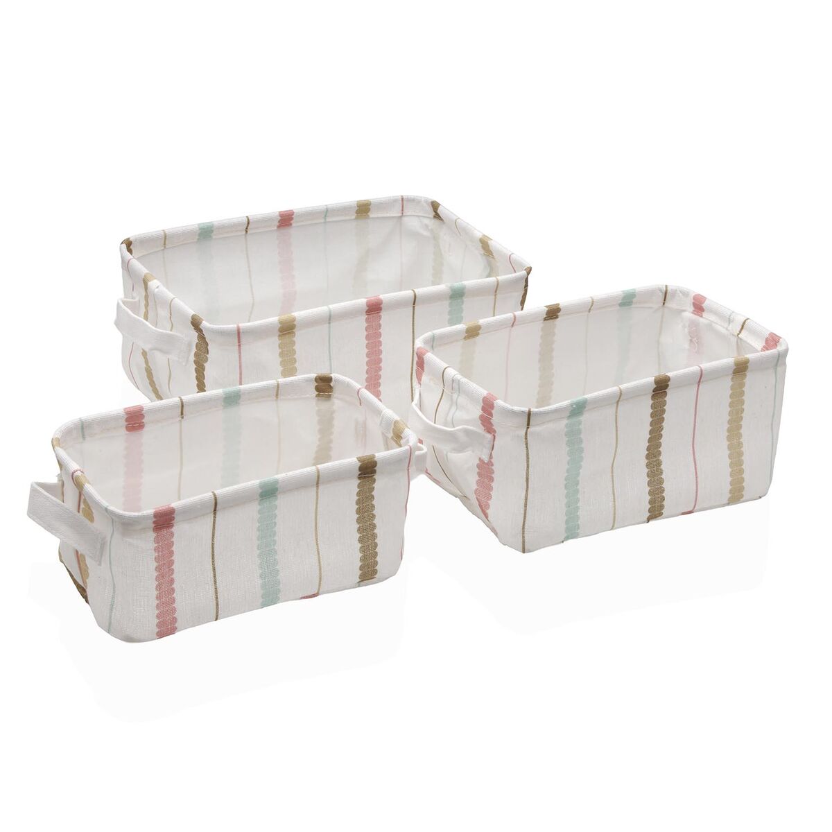 Conjunto de Cestas Versa Têxtil 18 x 14 x 28 cm 28 x 18 x 14 cm