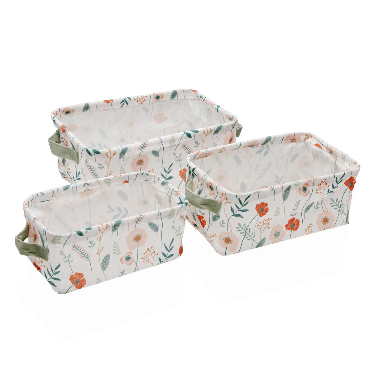 Conjunto de Cestas Versa Têxtil 18 x 14 x 28 cm 28 x 18 x 14 cm