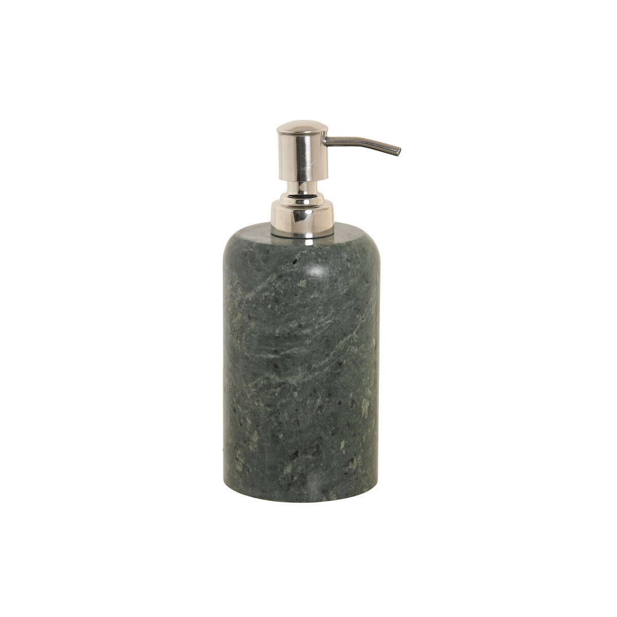 Dispensador de Sabão Home ESPRIT Verde Prateado Aço inoxidável Mármore Moderno 7,5 x 7,5 x 18 cm