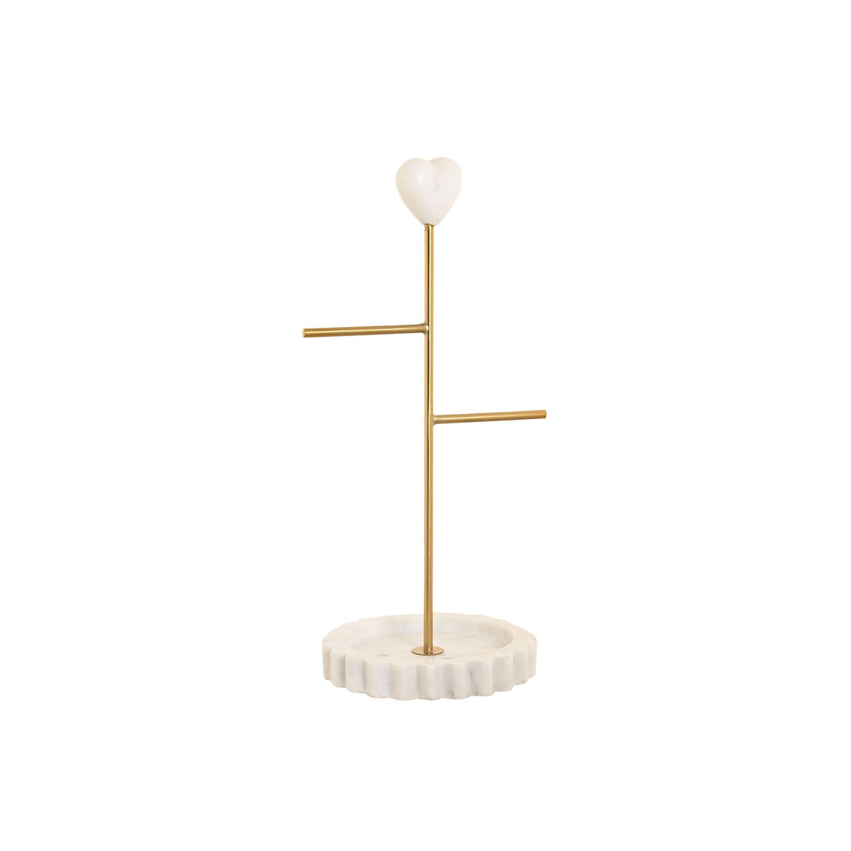Suporte para Jóias Home ESPRIT Branco Dourado Metal 16 x 13 x 32 cm