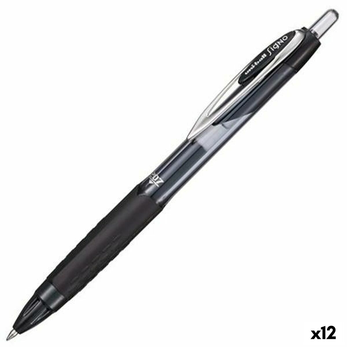 Esferográfica de gel Uni-Ball SIGNO UMN-207E Preto 0,7 mm (12 Unidades)