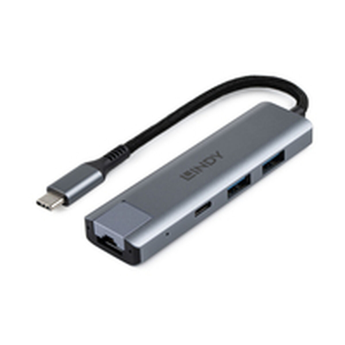 Hub USB LINDY Cinzento