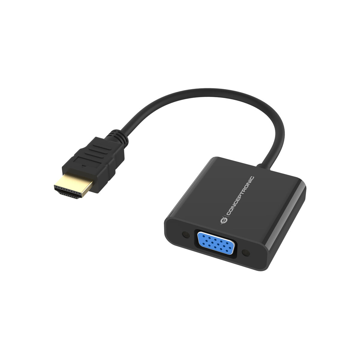 Adaptador HDMI para VGA Conceptronic 1080P Preto 25 cm