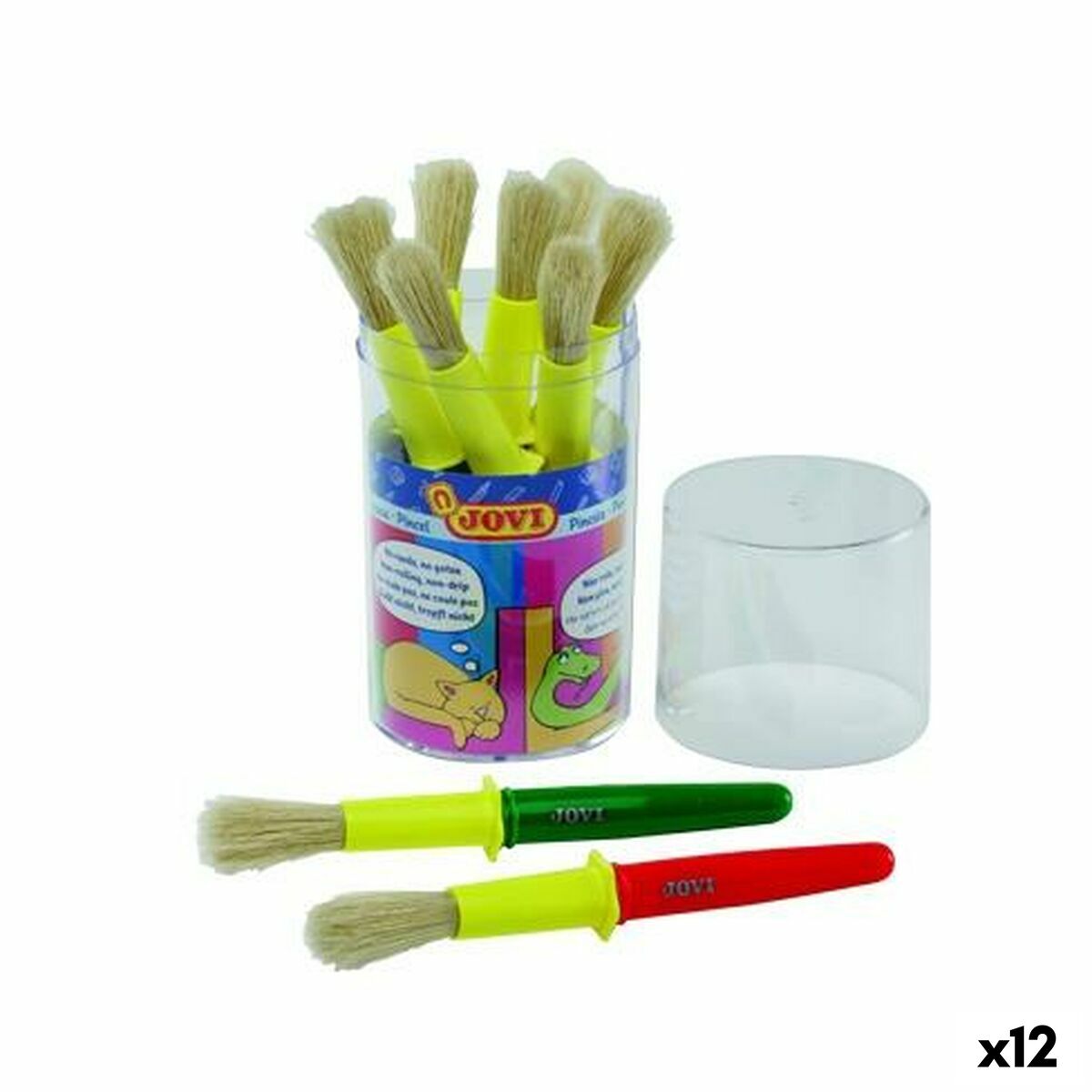 Pincéis Jovi Multicolor 9 Peças (12 Unidades)