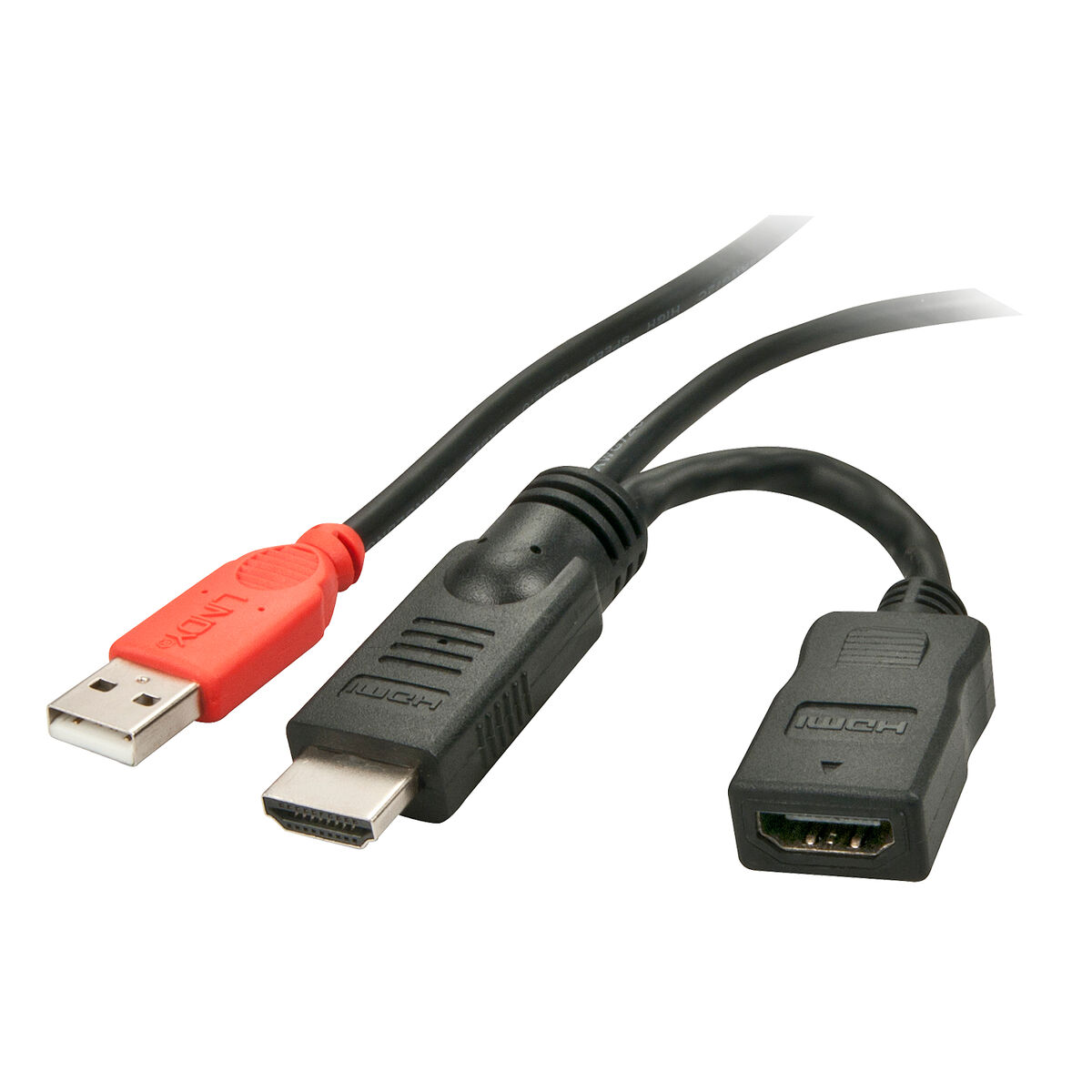 Adaptador HDMI LINDY HDMI 1.4 M/F 5 m Preto