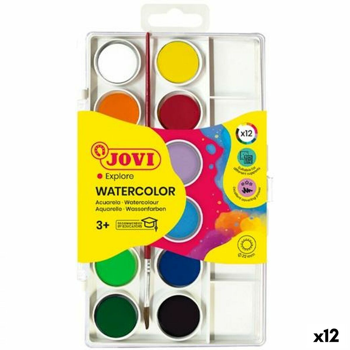 Aguarelas Jovi Multicolor (12 Unidades)