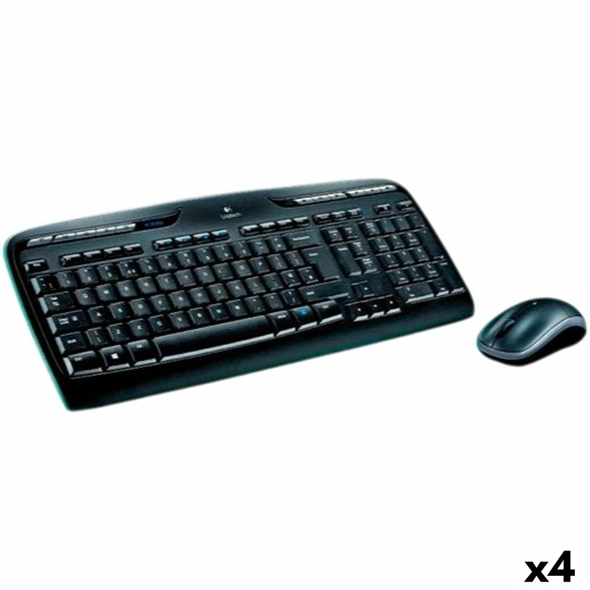 Teclado e Rato Logitech MK330 Preto Qwerty espanhol (4 Unidades)