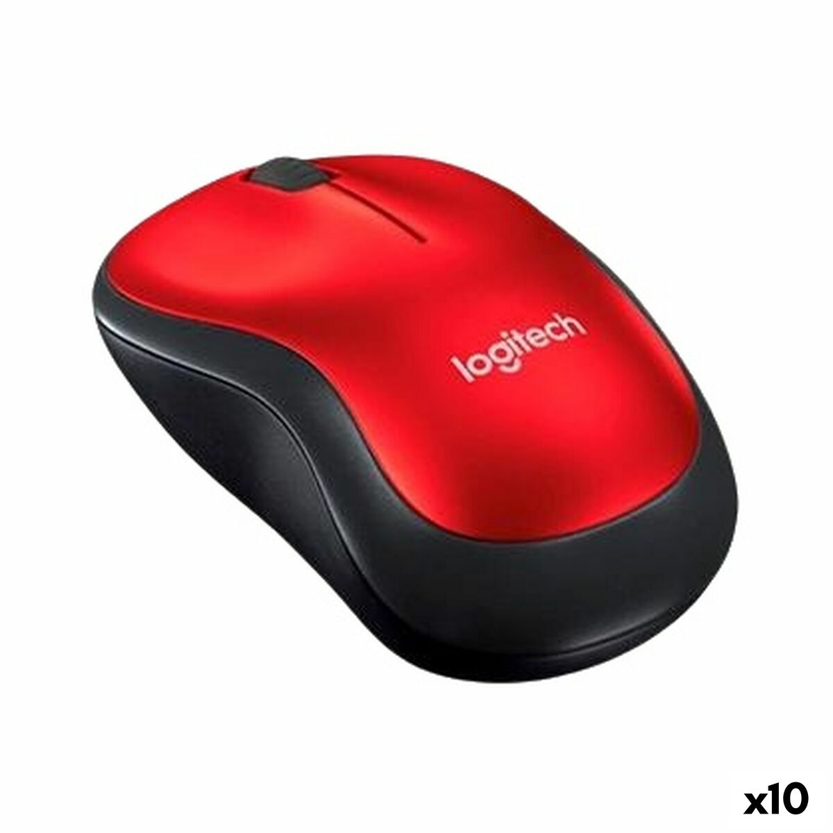 Rato sem Fios Logitech M185 Vermelho 1000 dpi (10 Unidades)