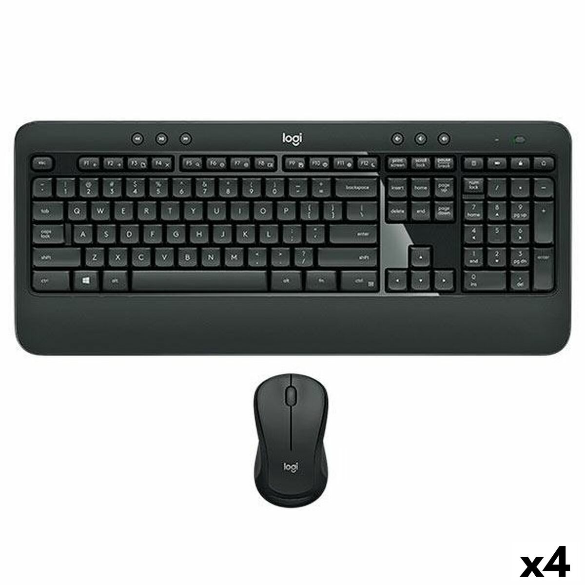 Teclado e Rato Logitech MK540 Preto Qwerty espanhol (4 Unidades)