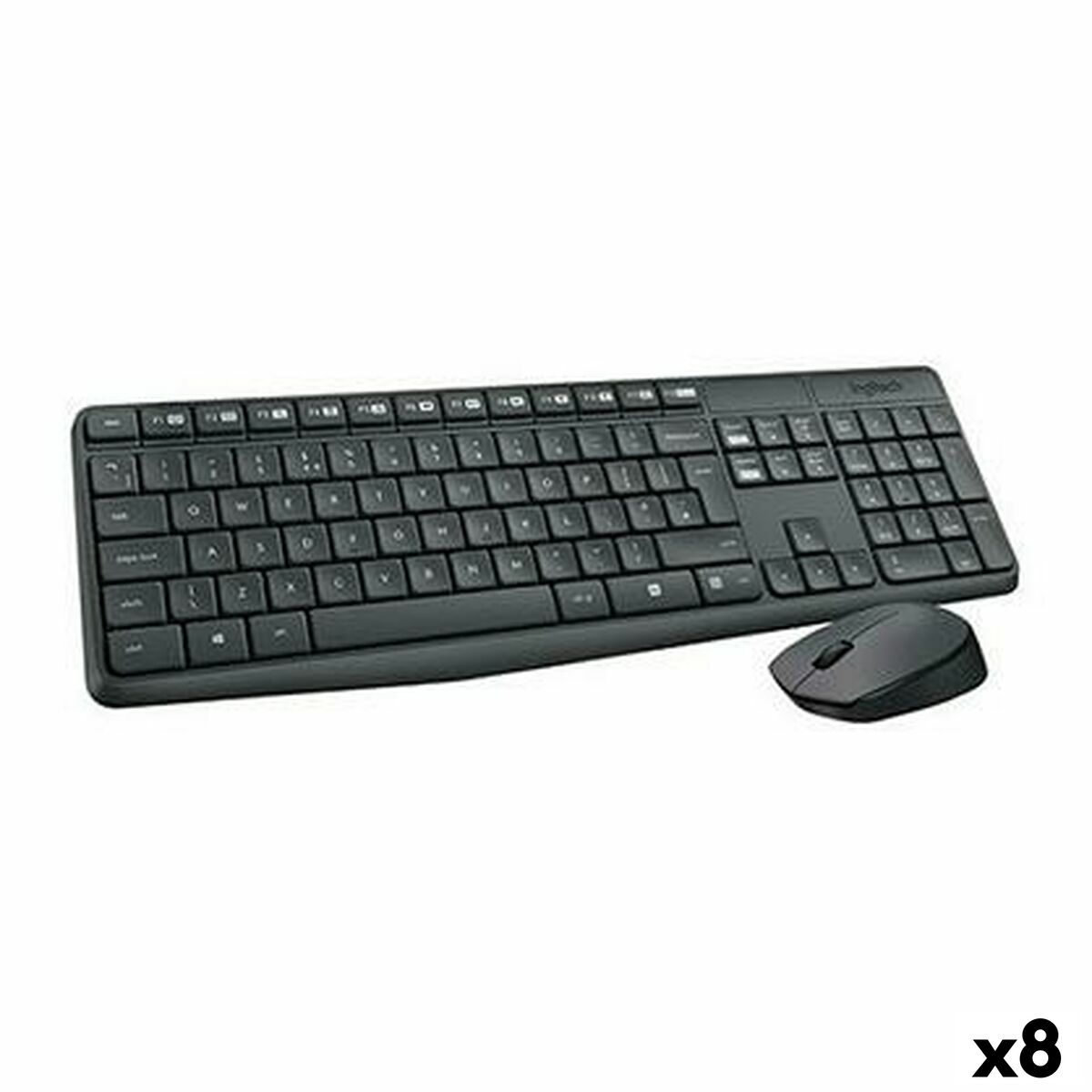 Teclado e Rato Logitech MK235 Preto Qwerty espanhol (8 Unidades)