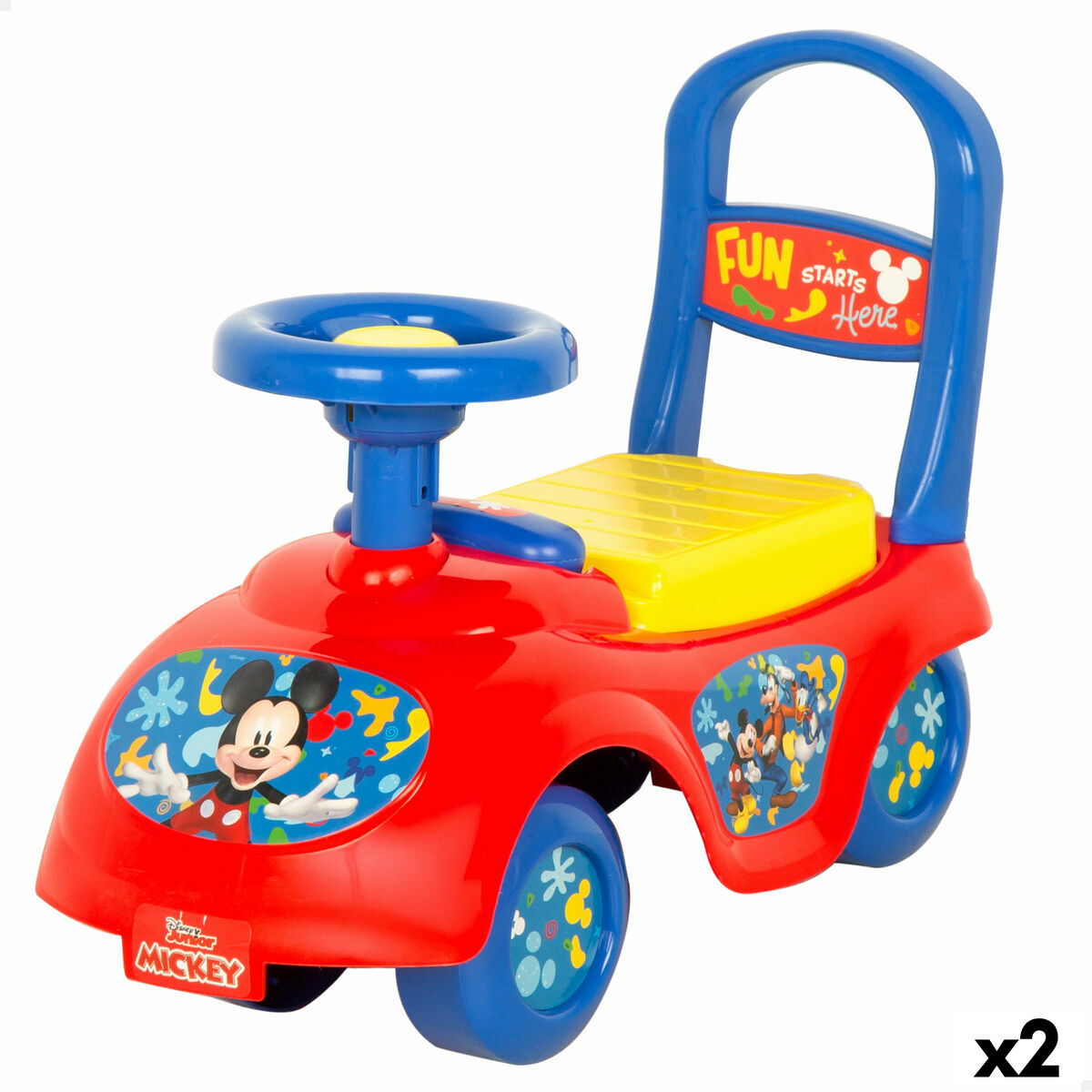 Andador Mickey Mouse 43 x 37 x 21 cm (2 Unidades)