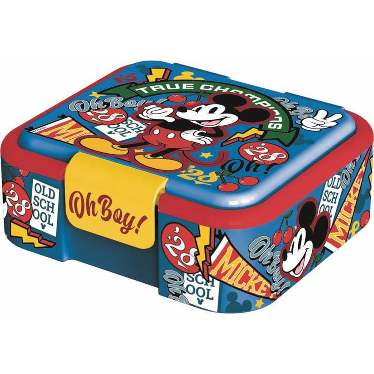 Caixa Sanduíche Mickey Mouse True Champions 18 x 16 x 6,5 cm