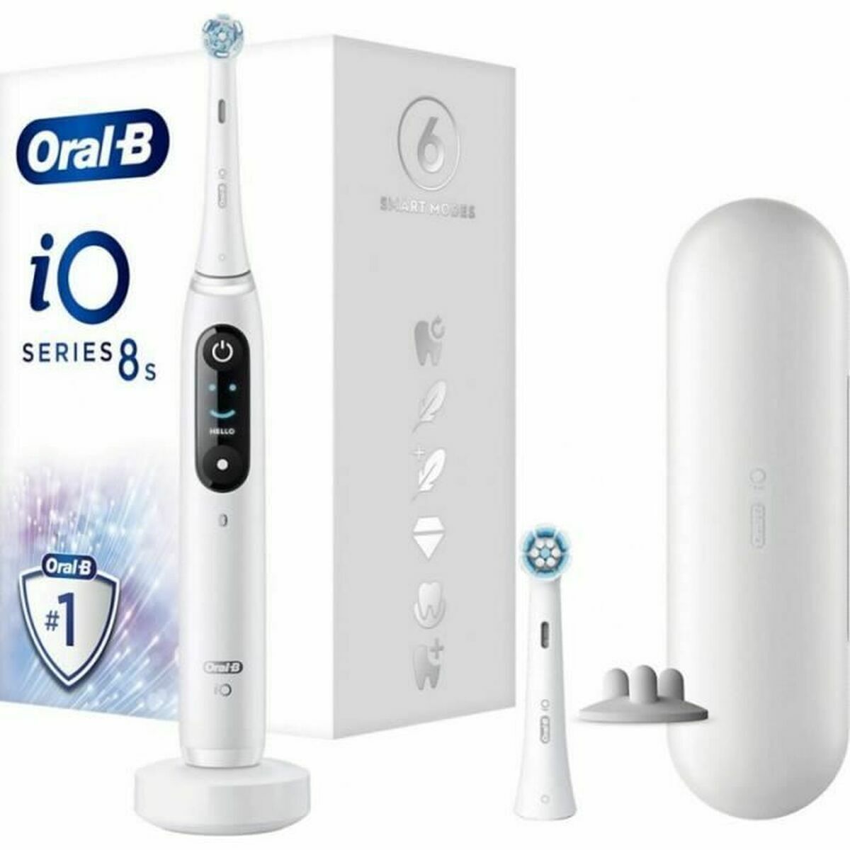 Escova de Dentes Elétrica Braun io Series 8 s Branco