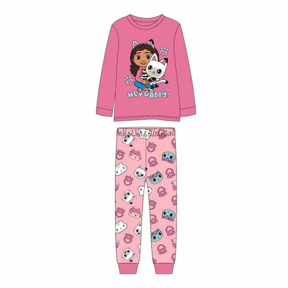 Pijama Infantil Gabby's Dollhouse Cor de Rosa