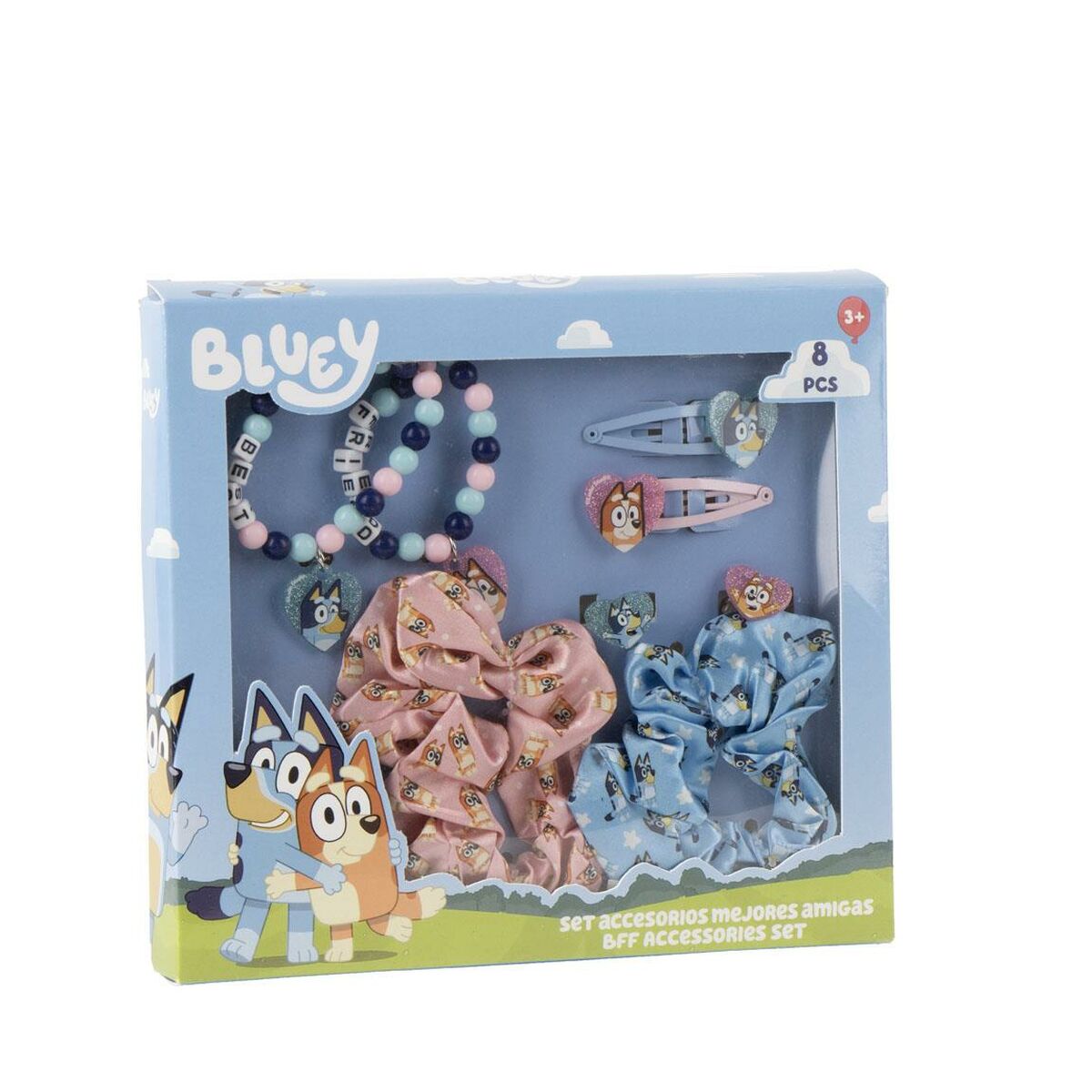 Acessórios para o Cabelo Bluey Multicolor 8 Peças