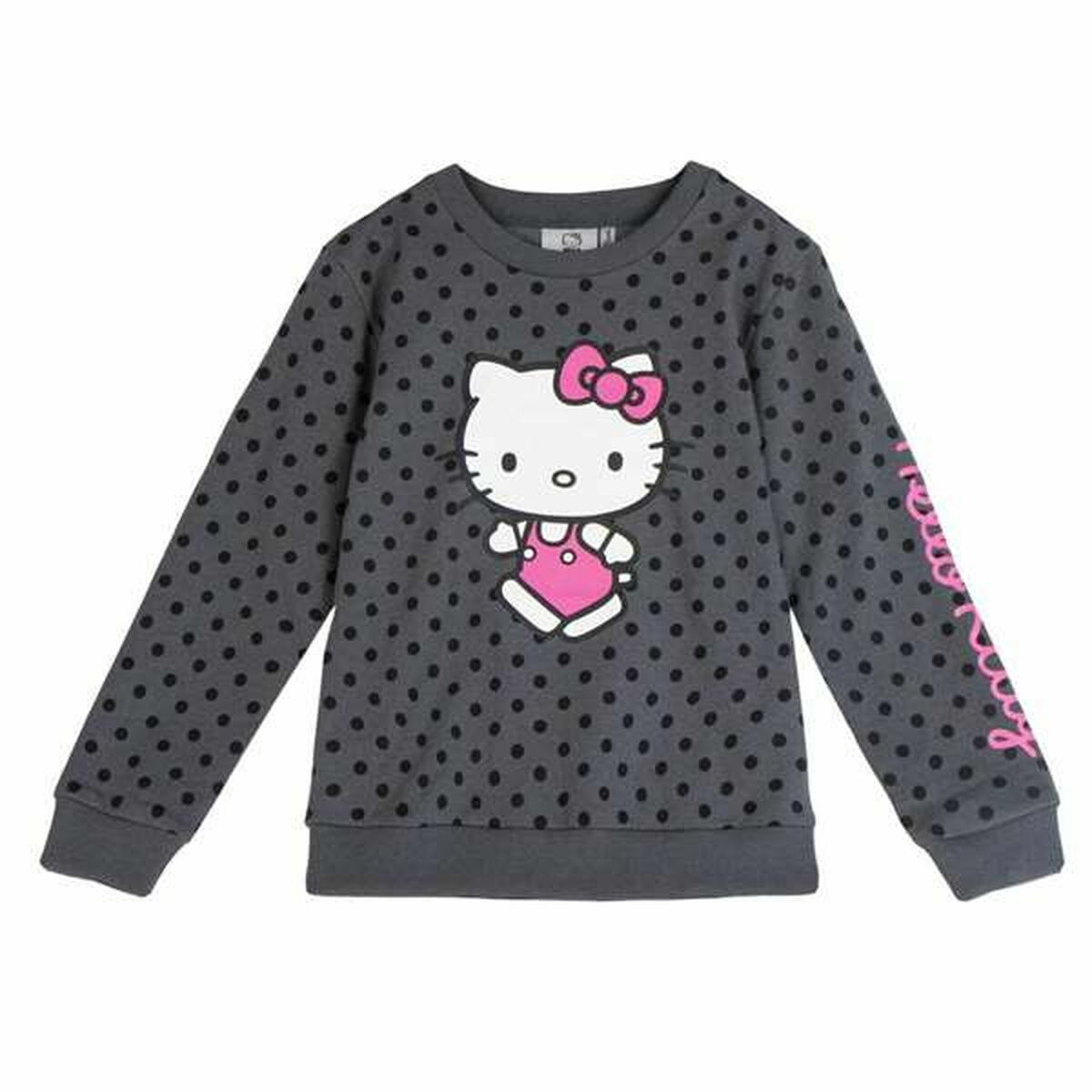 Camisola sem Capuz Menina Hello Kitty Cinzento escuro