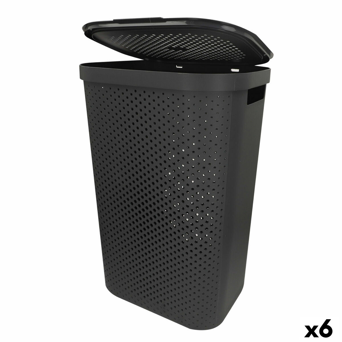 Cesto de Roupa Suja Curver INFINITY Cinzento Plástico 60 L 44 x 60 x 35 cm (6 Unidades)