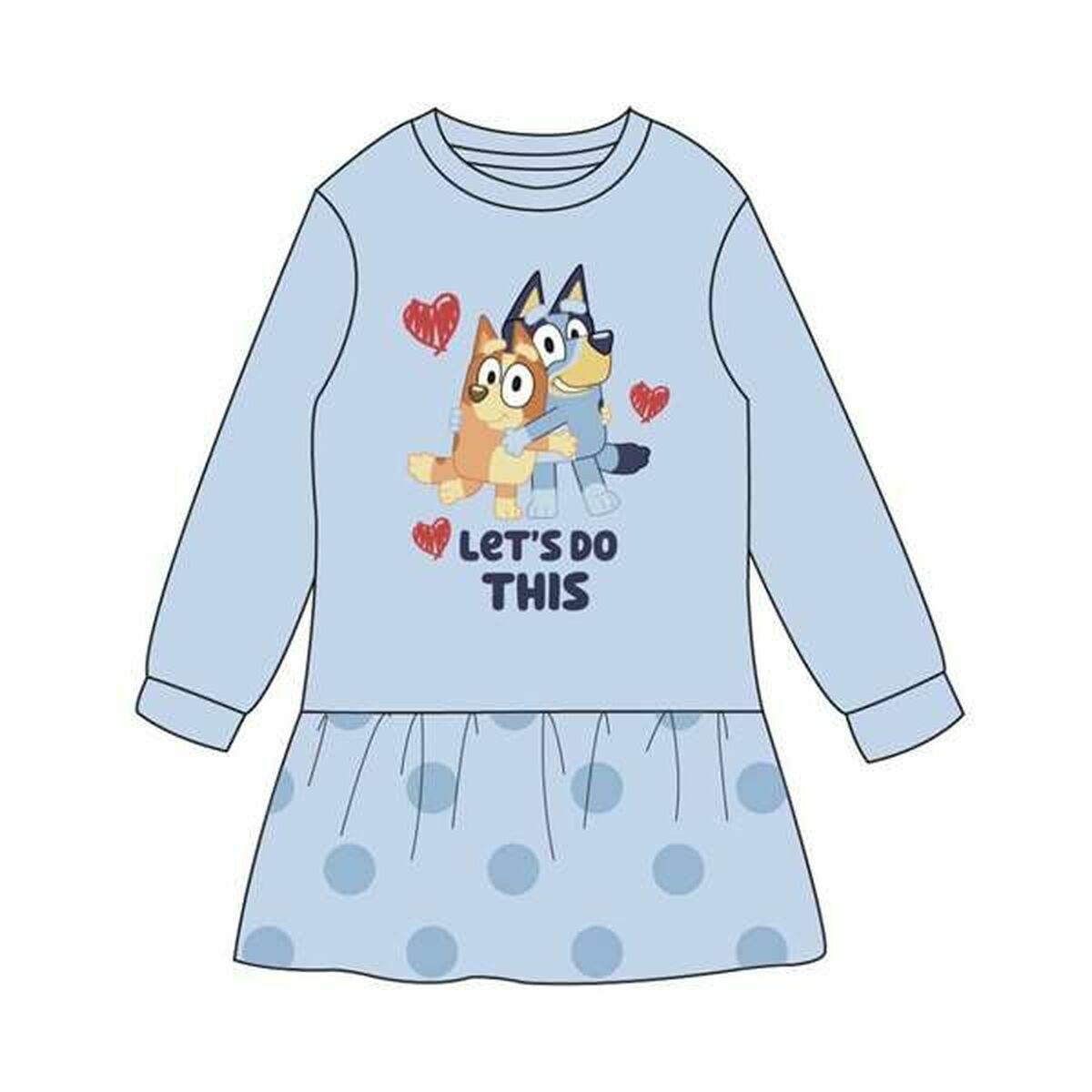 Vestido Bluey Azul Claro