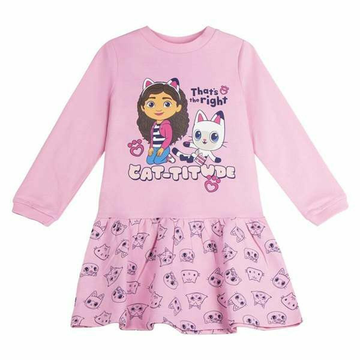 Vestido Gabby's Dollhouse Cor de Rosa