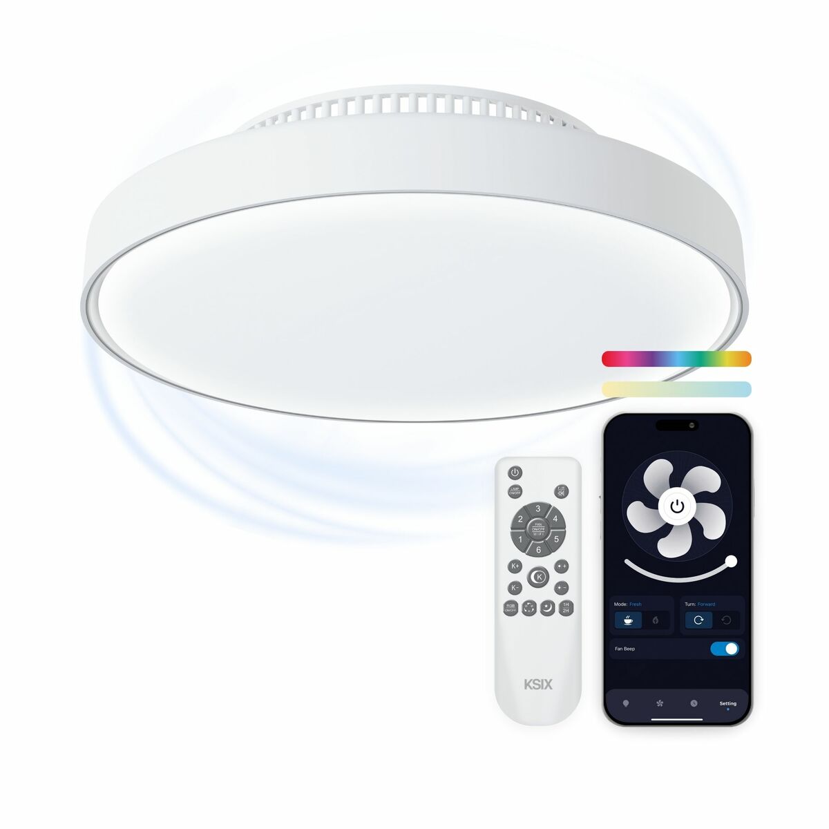 Ventilador de Teto com Luz KSIX Mistral 4000 Lm