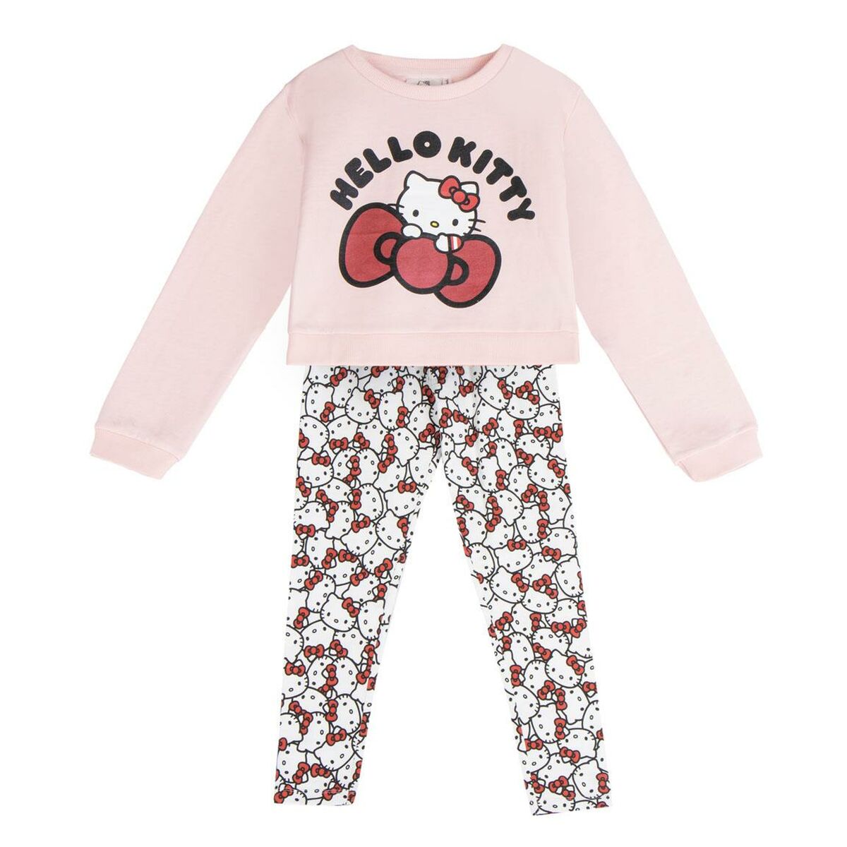 Conjunto de Vestuário Hello Kitty Cor de Rosa