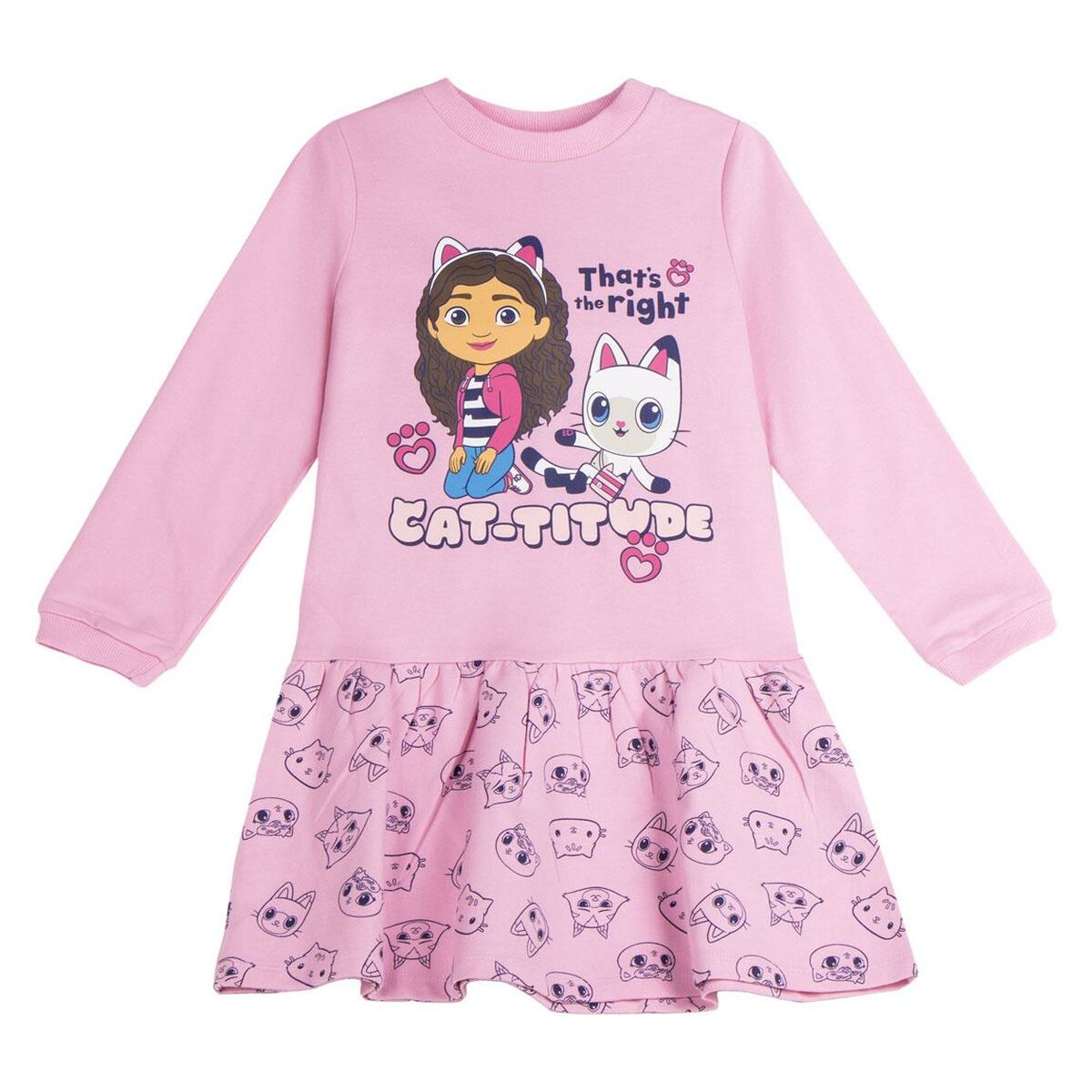 Vestido Gabby's Dollhouse Cor de Rosa