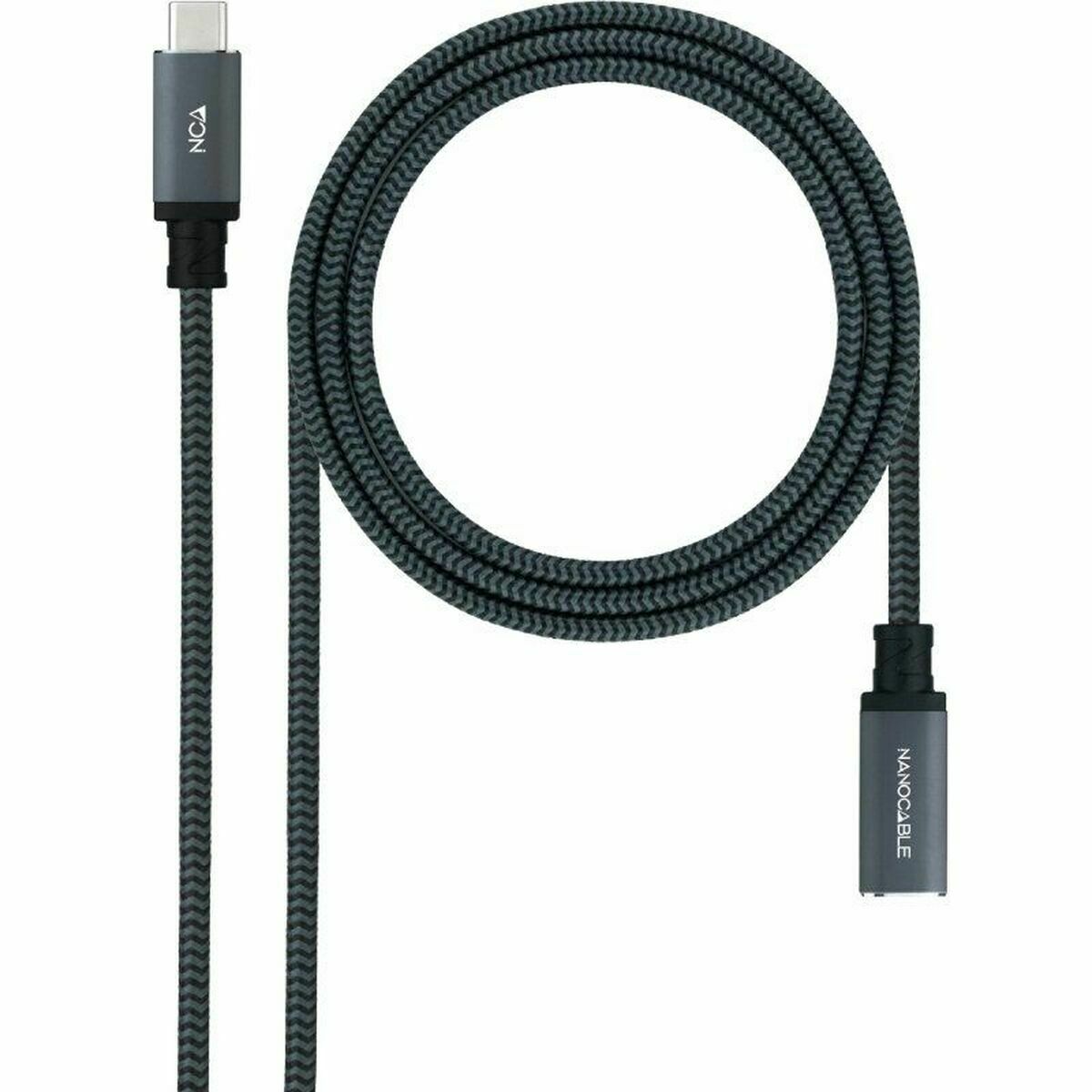 Cabo USB NANOCABLE USB 3.2 GEN2x2 100W C/M-H Preto
