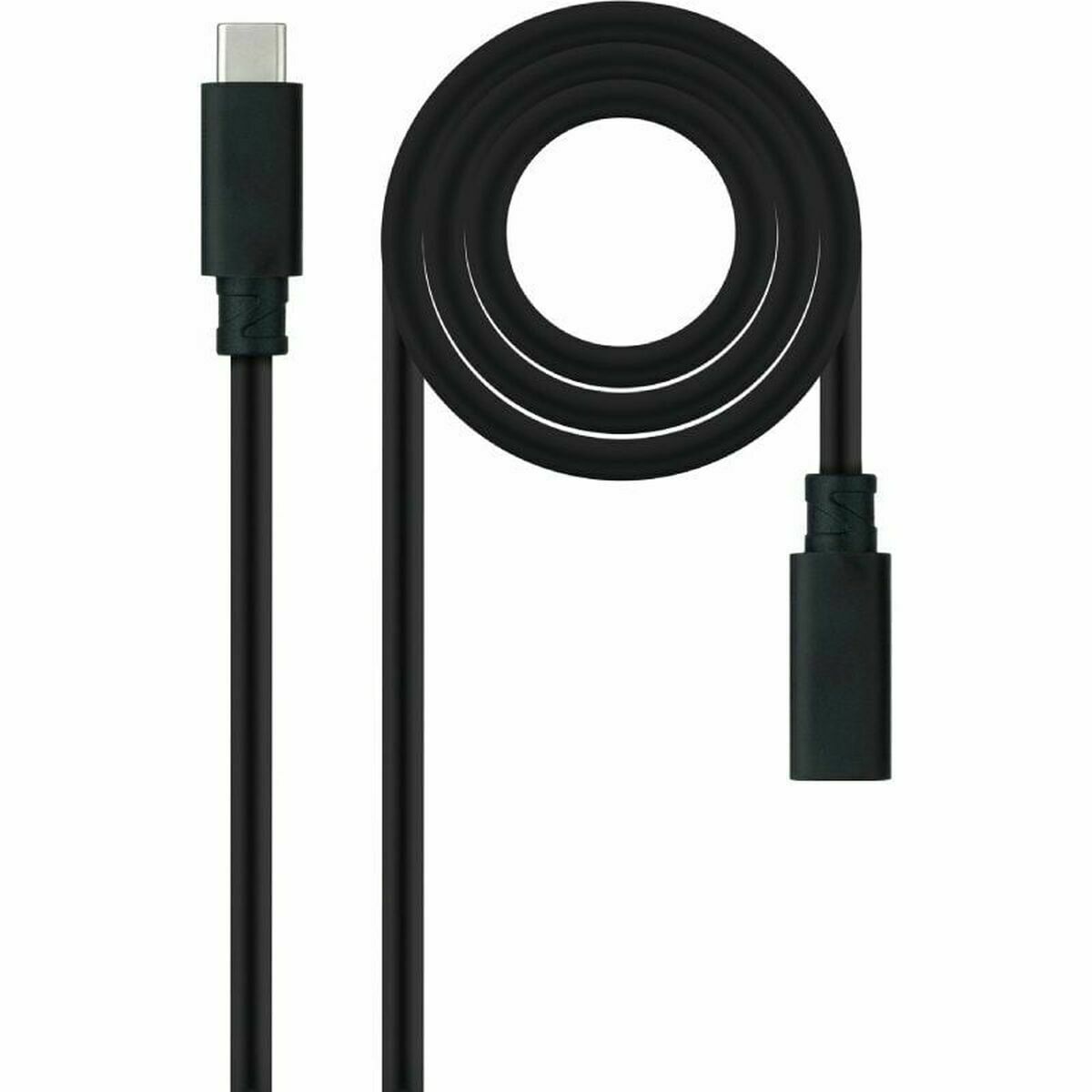 Cabo USB NANOCABLE USB 3.2 GEN2x2 100W C/M-H Preto 1,5 m