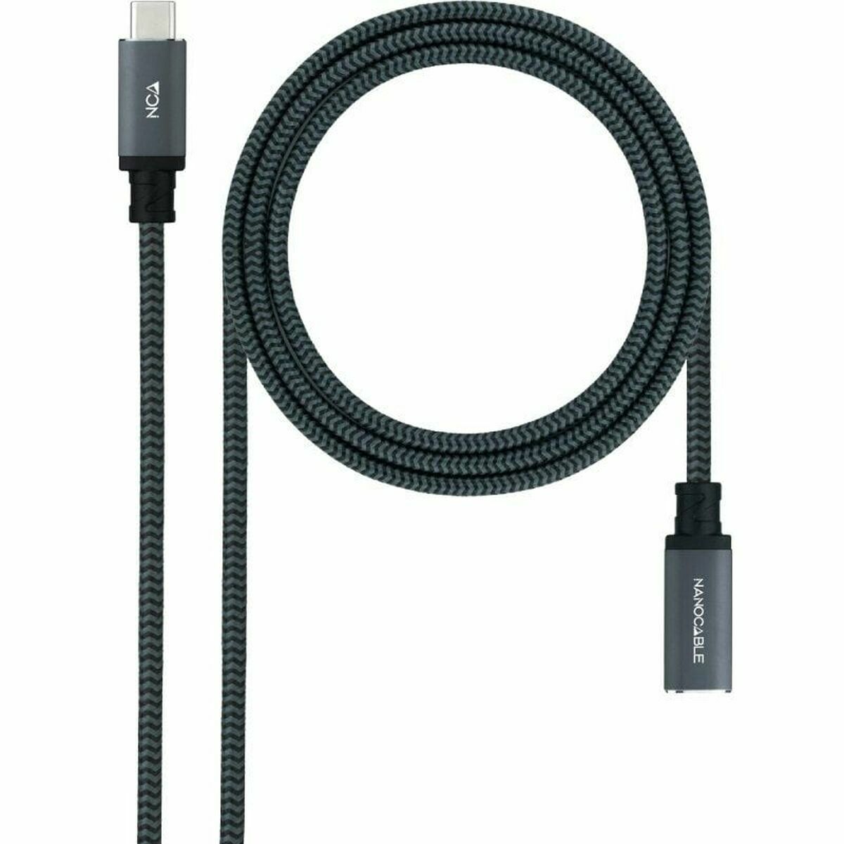 Cabo USB NANOCABLE USB 3.2 GEN2x2 100W C/M-H Preto 2 m