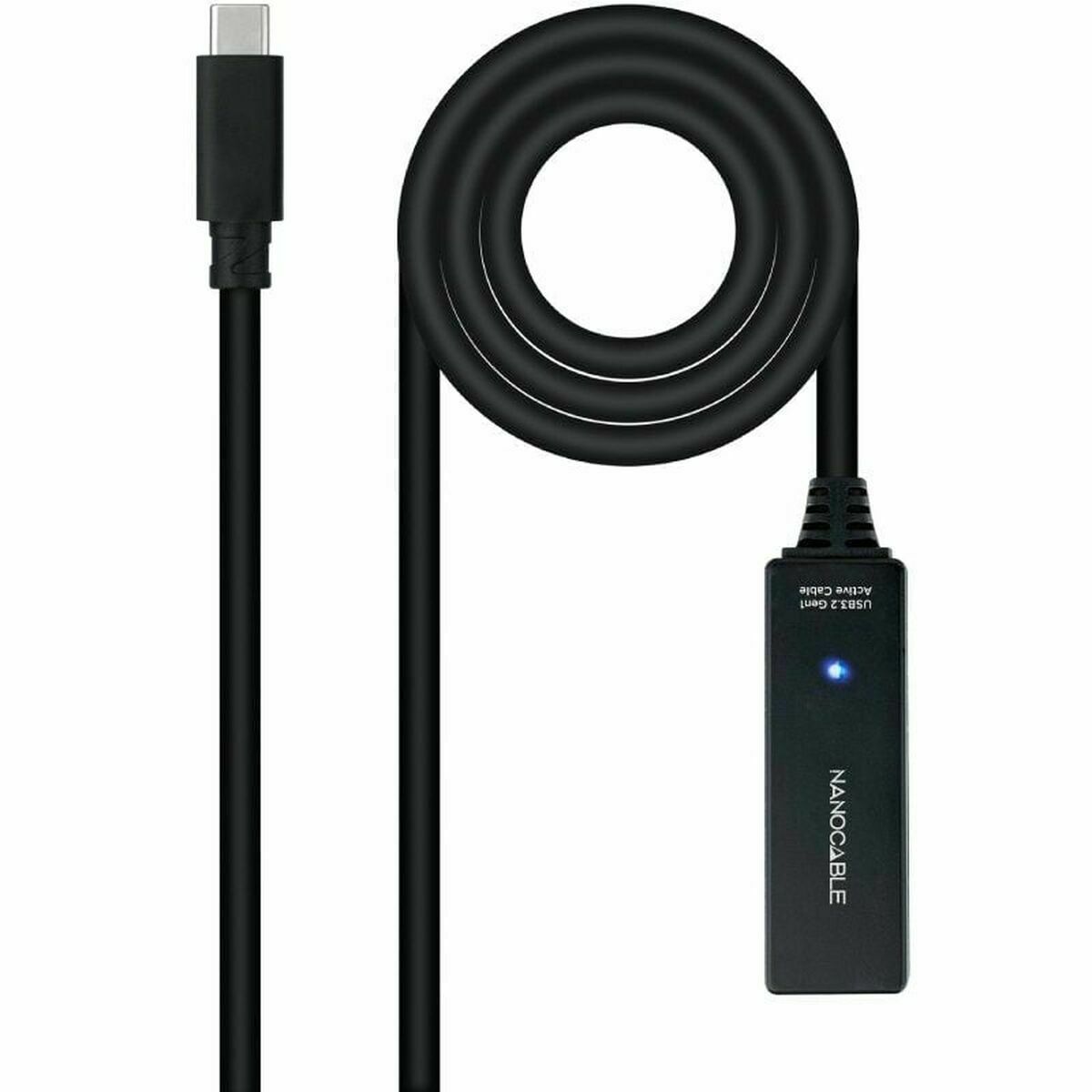 Cabo USB NANOCABLE USB 3.2 amplif. C/M-C/H 5m Preto 5 m