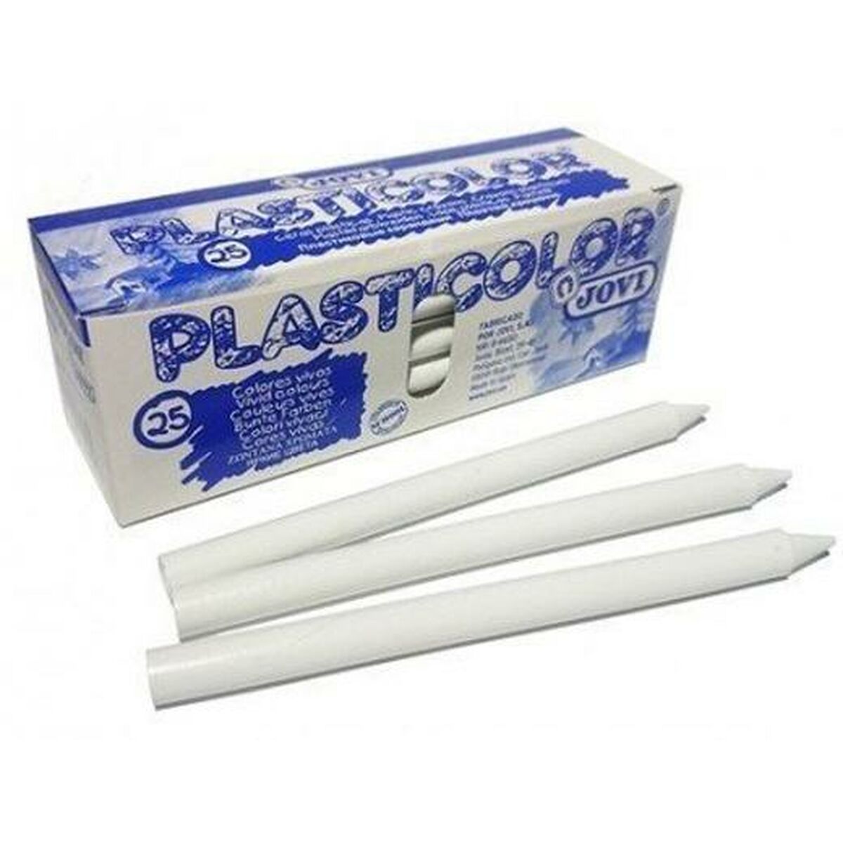 Ceras de cores Jovi Plasticolor Branco 25 Peças