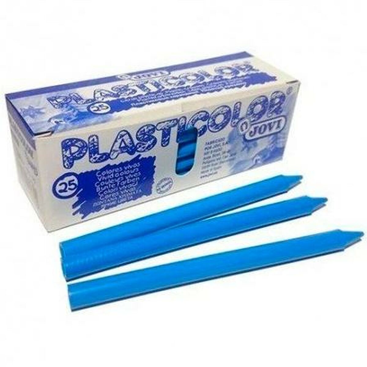 Ceras de cores Jovi Plasticolor Azul Claro 25 Peças