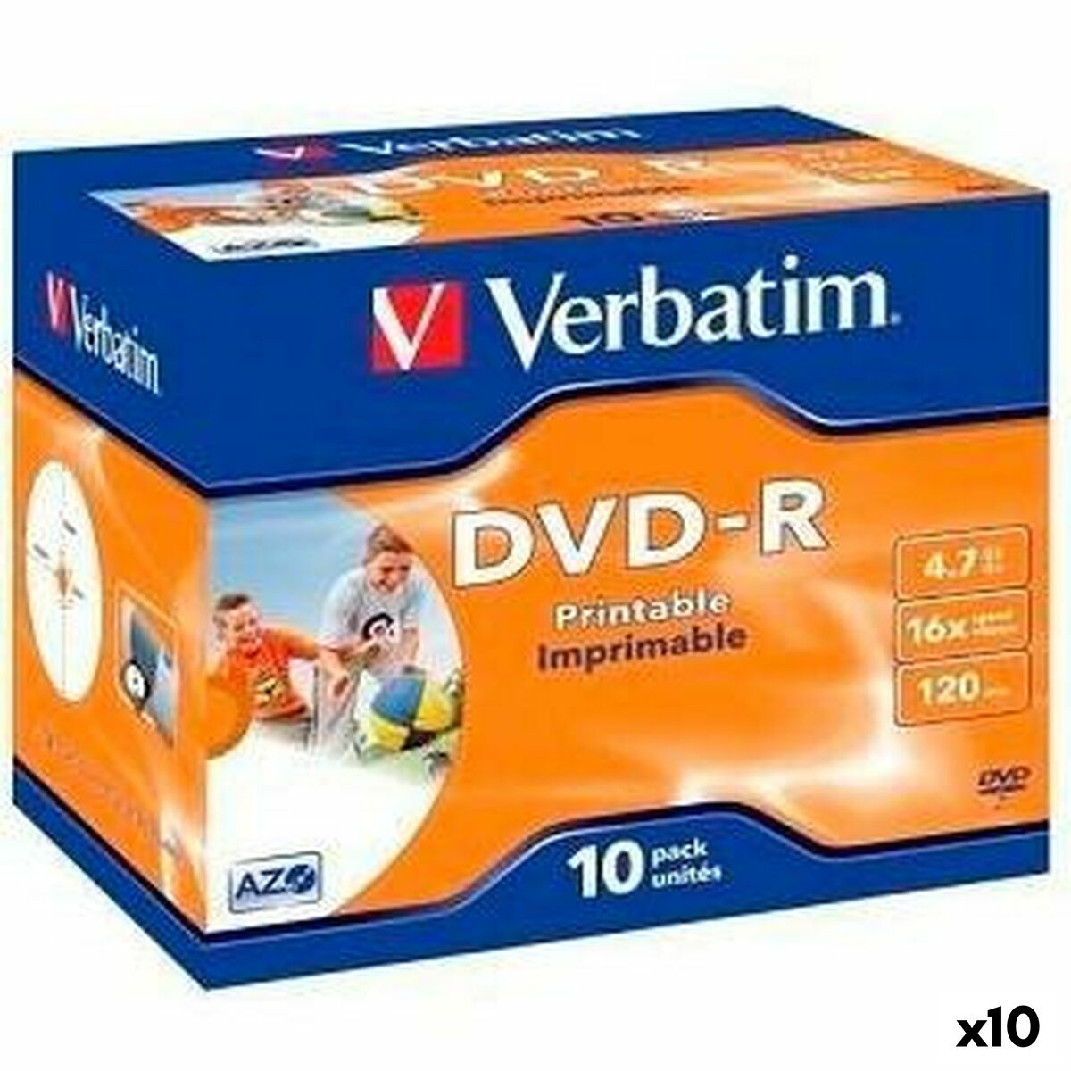 DVD-R Verbatim 4,7 GB 16x 10 Peças (10 Unidades)