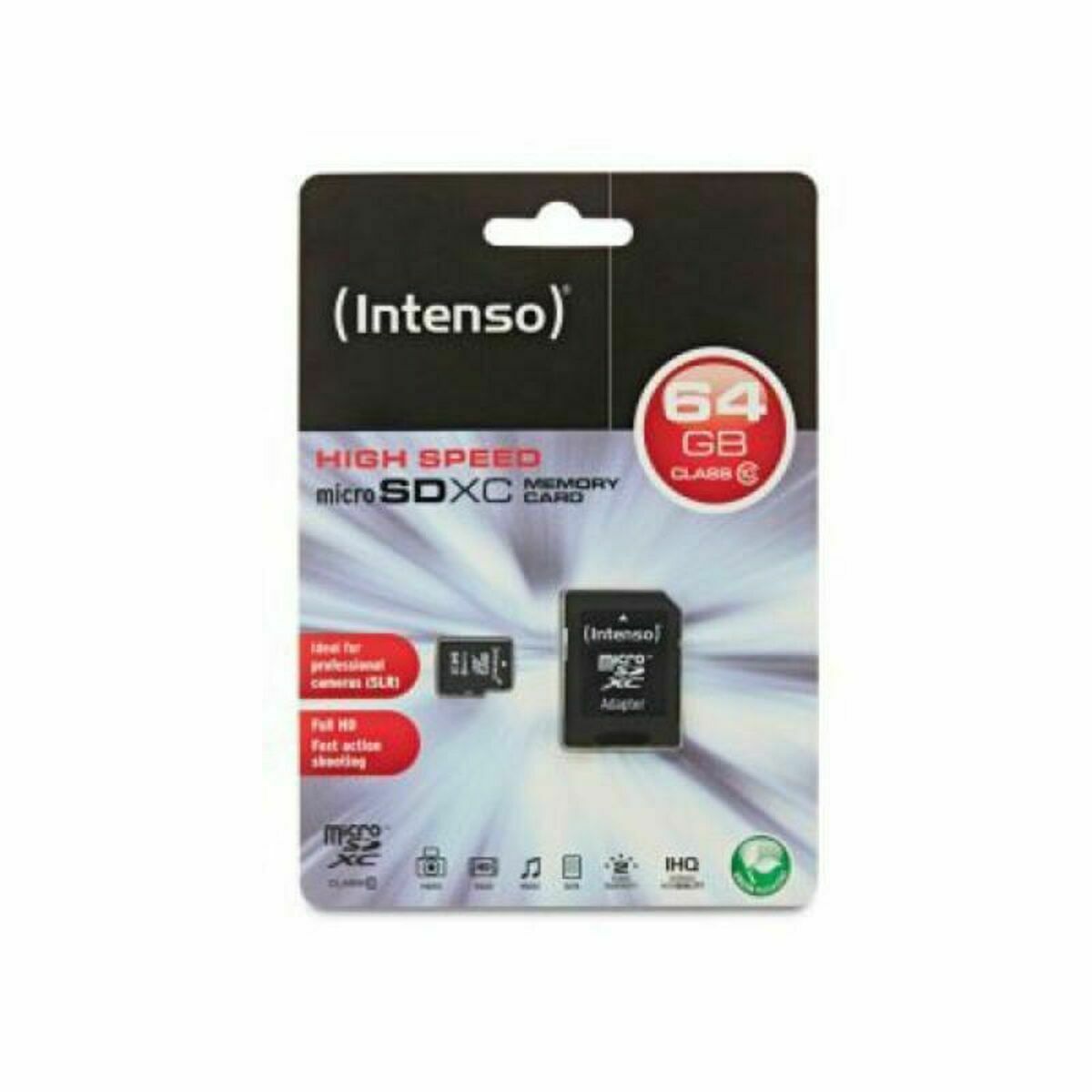Cartão de Memória Micro SD com Adaptador INTENSO 3413490 64