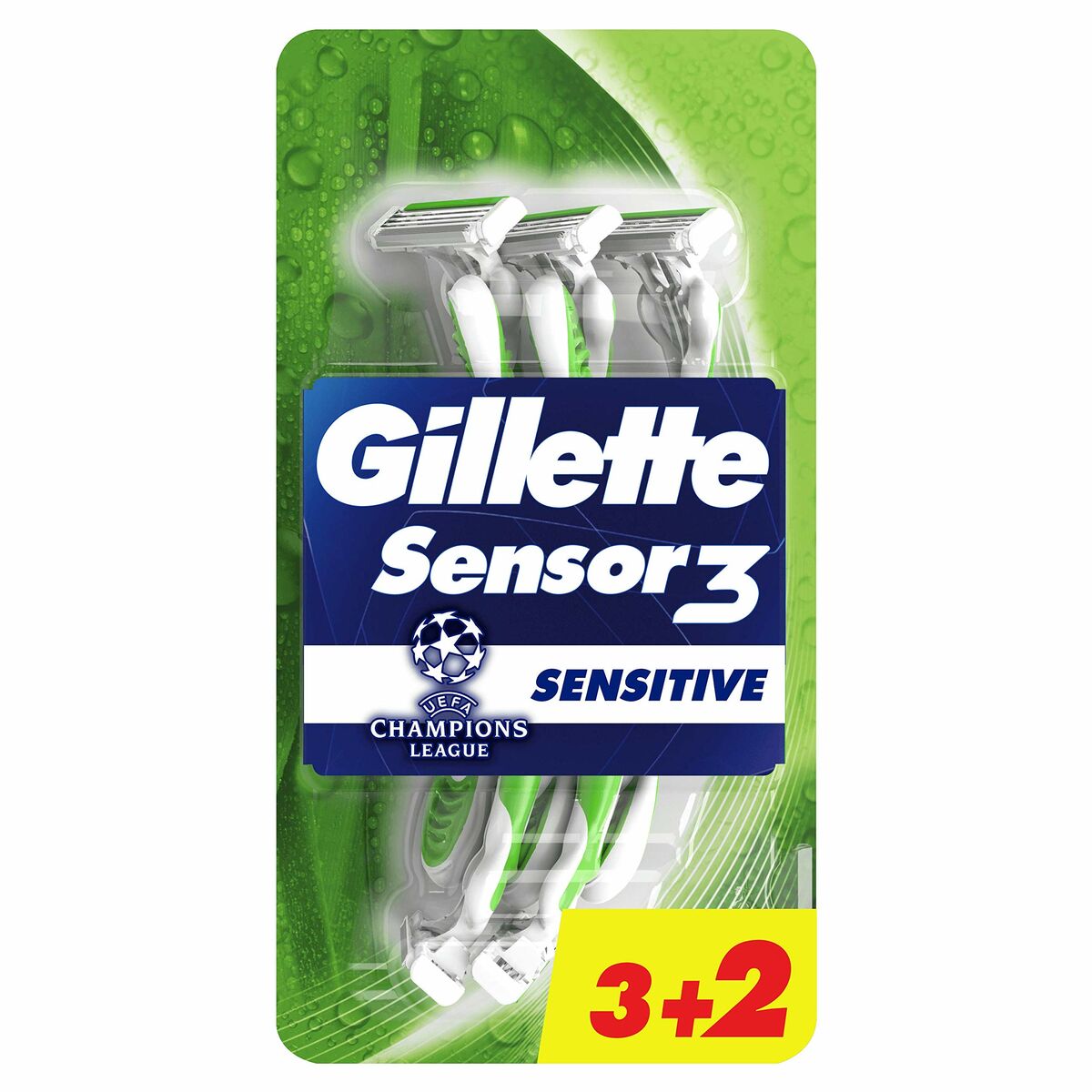 Máquinas de Barbear Descartáveis Gillette SENSOR (5 Unidades)