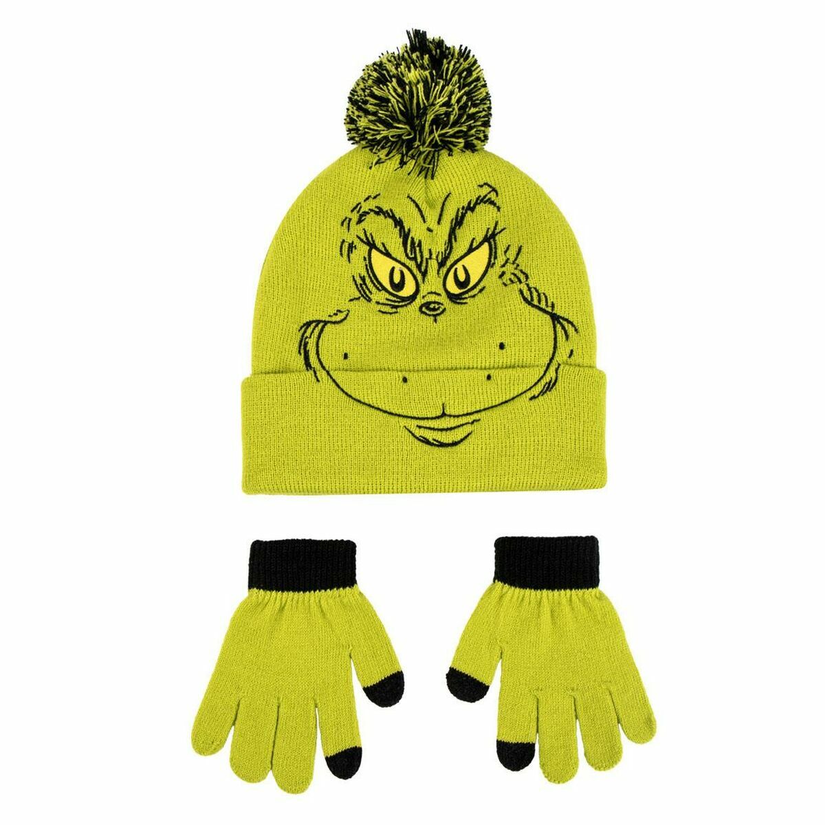 Gorro e Luvas The Grinch Verde 2 Peças