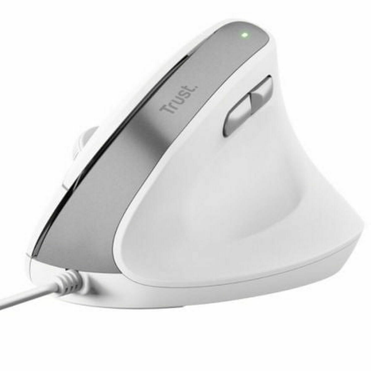 Rato Ergonómico Ótico Trust Bayo II Branco Preto 2400 dpi