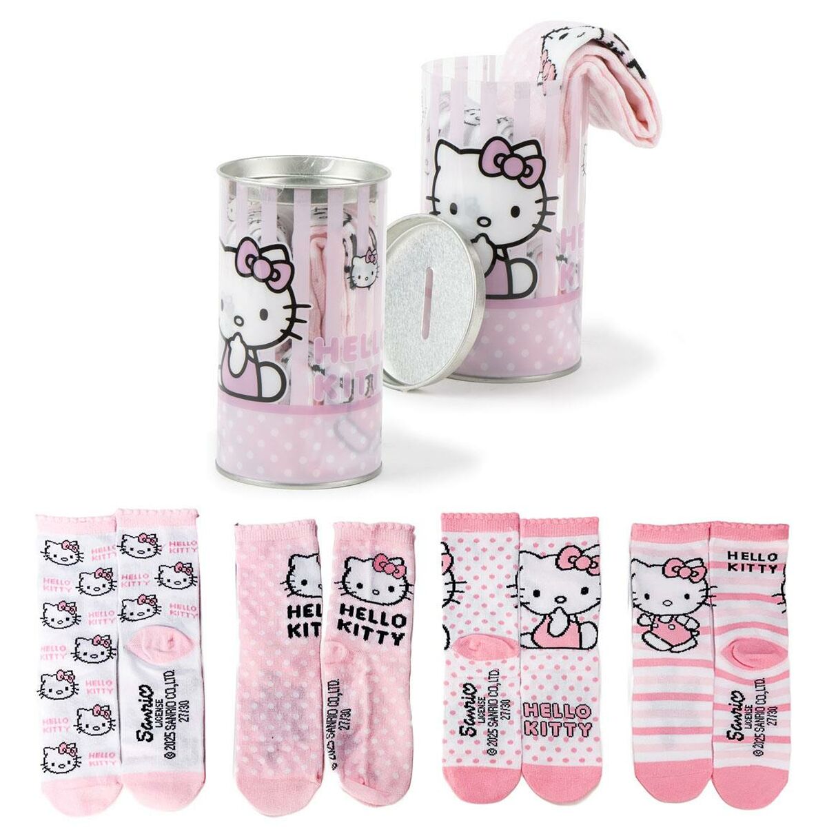 Pacote de meias Hello Kitty 4 Peças