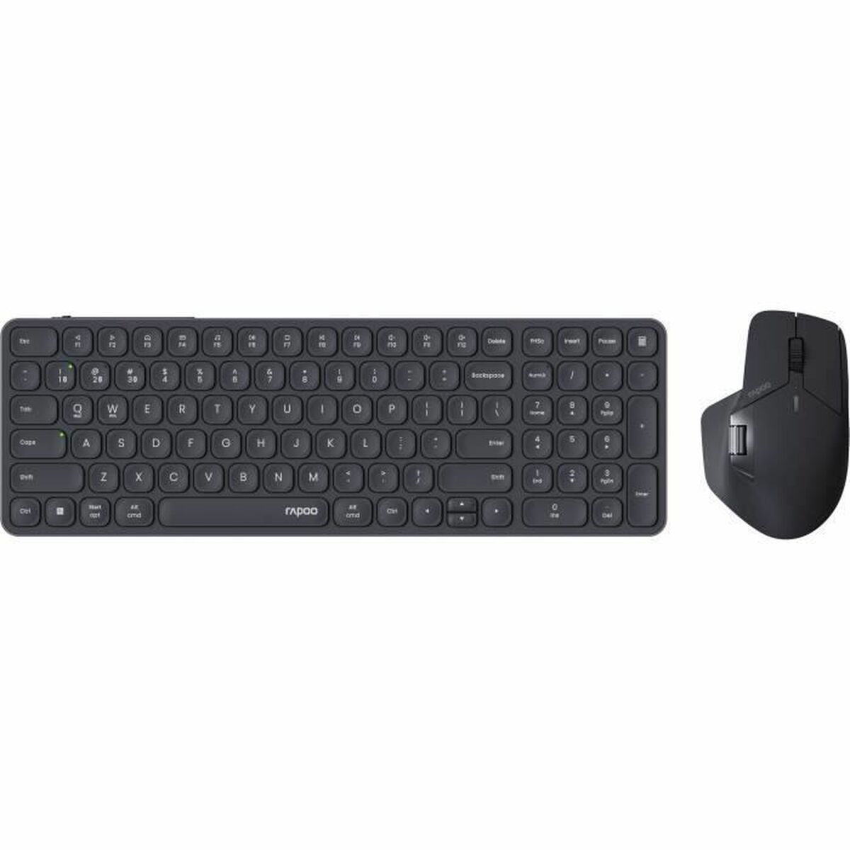 Teclado e Rato Rapoo 9760M Cinzento AZERTY