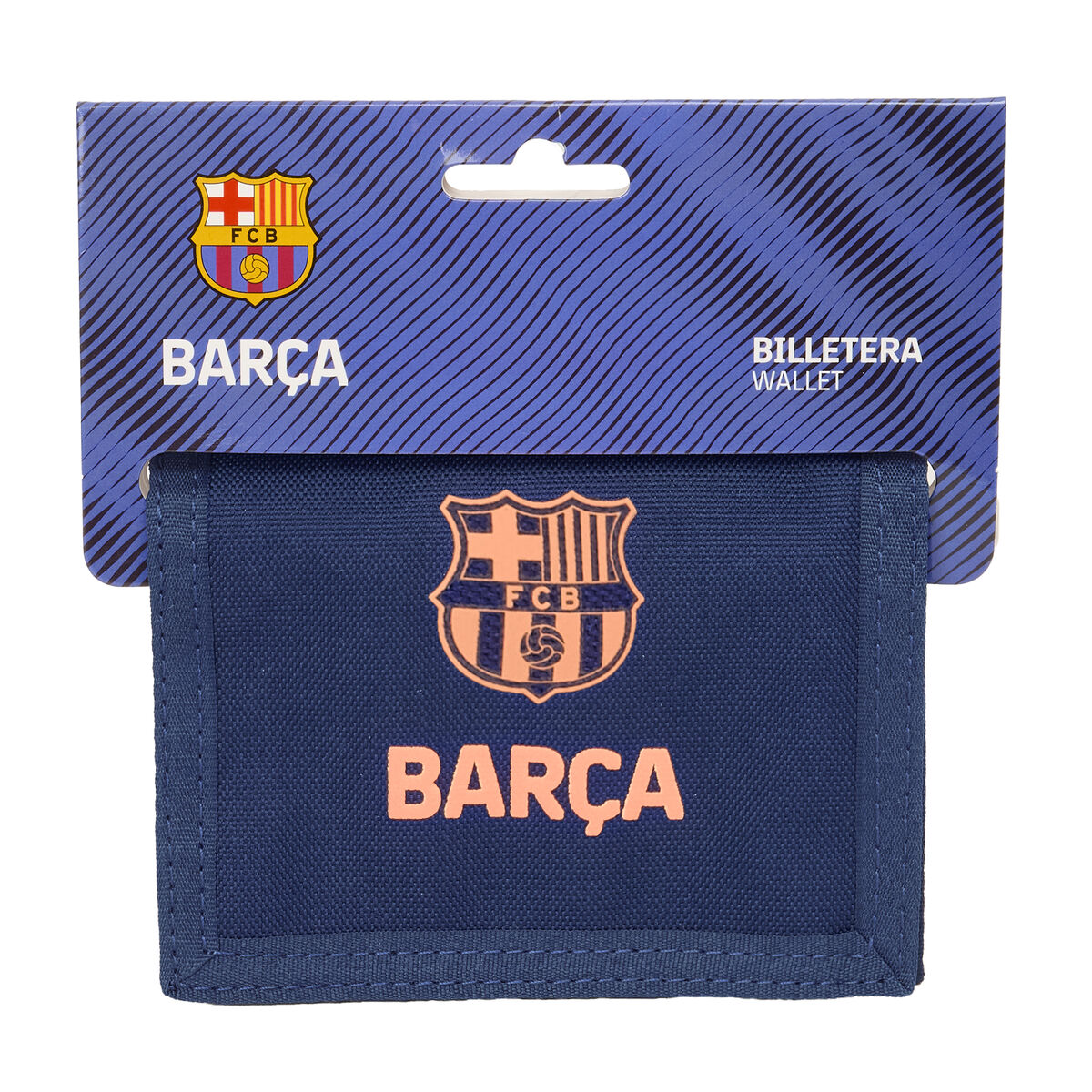 Carteira F.C. Barcelona Azul Marinho 12,5 x 9,5 x 1 cm